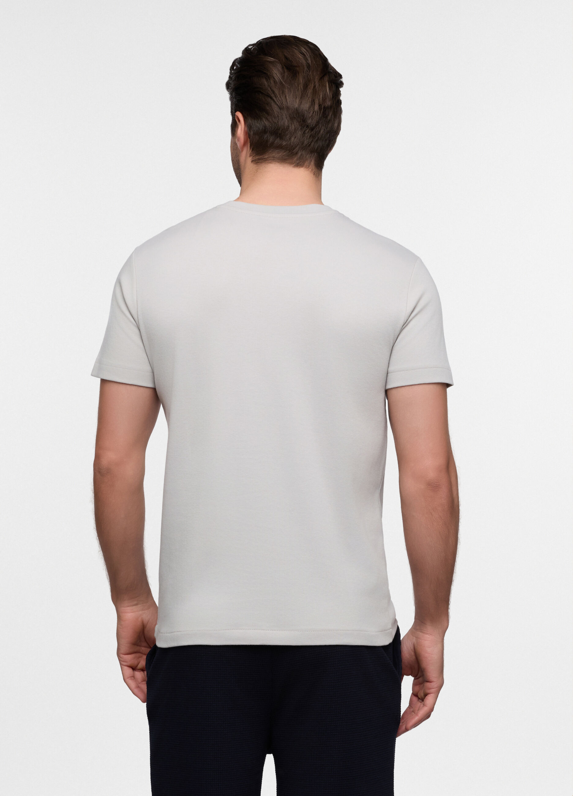 T-shirt girocollo in cotone interlock uomo_1