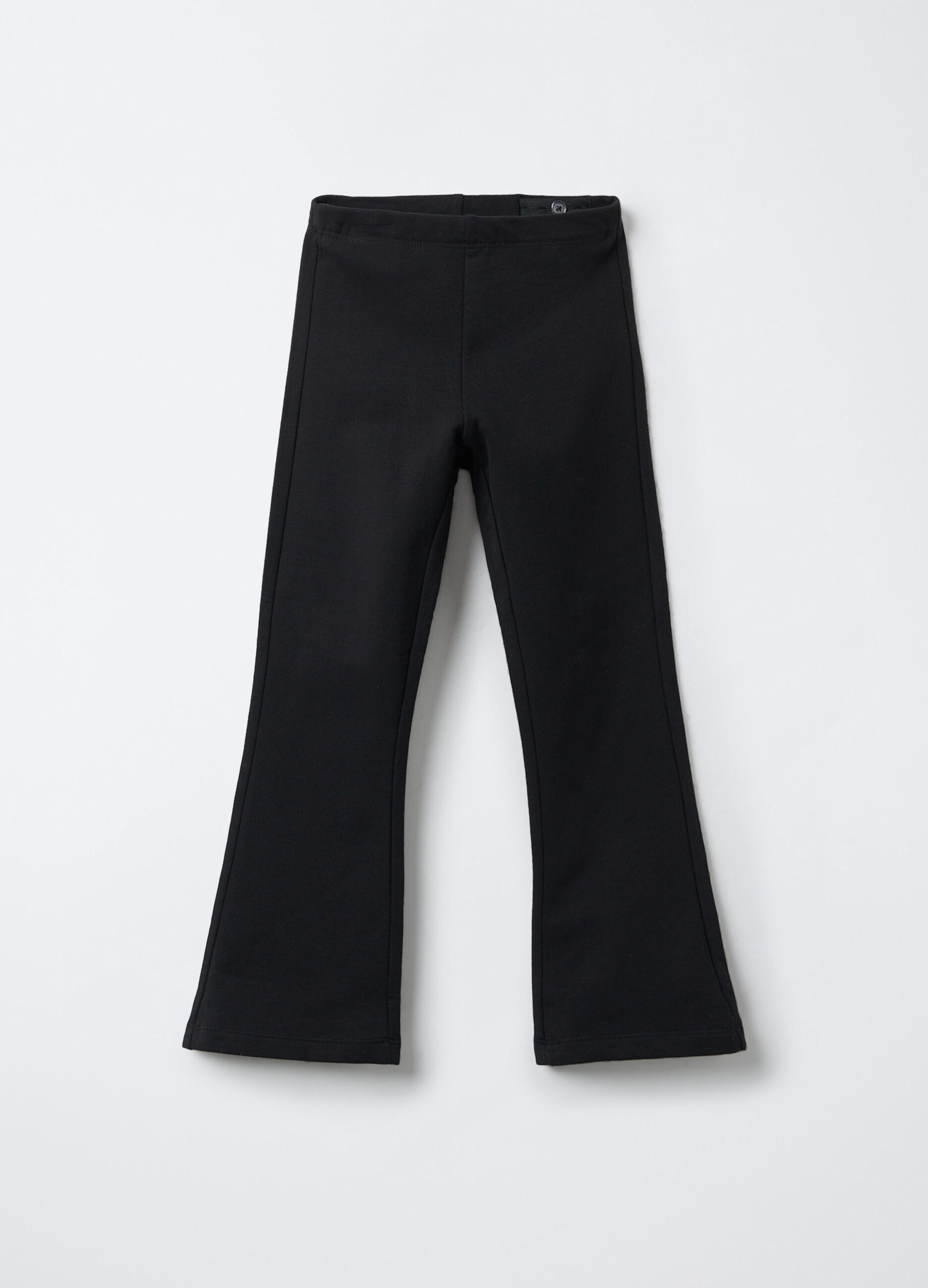 Leggings in cotone garzato stretch Flare Fit bambina_0