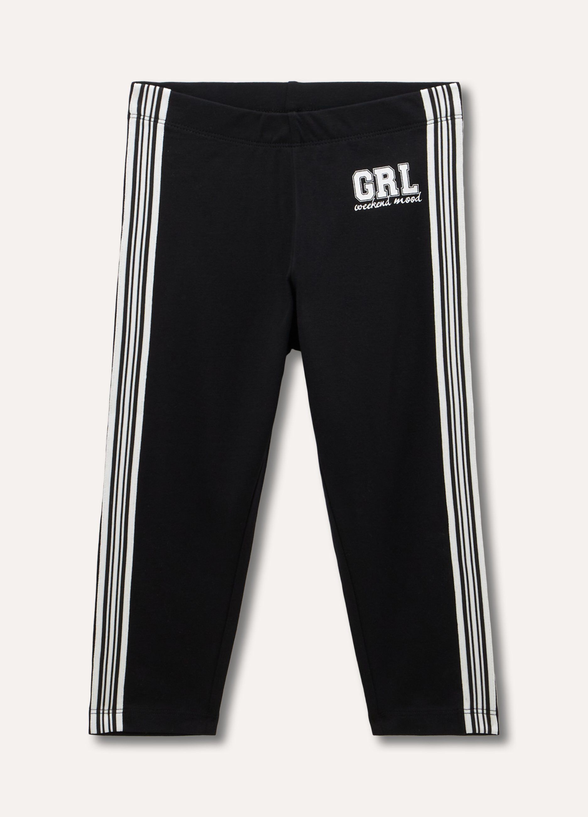 Leggings in cotone stretch ragazza_1