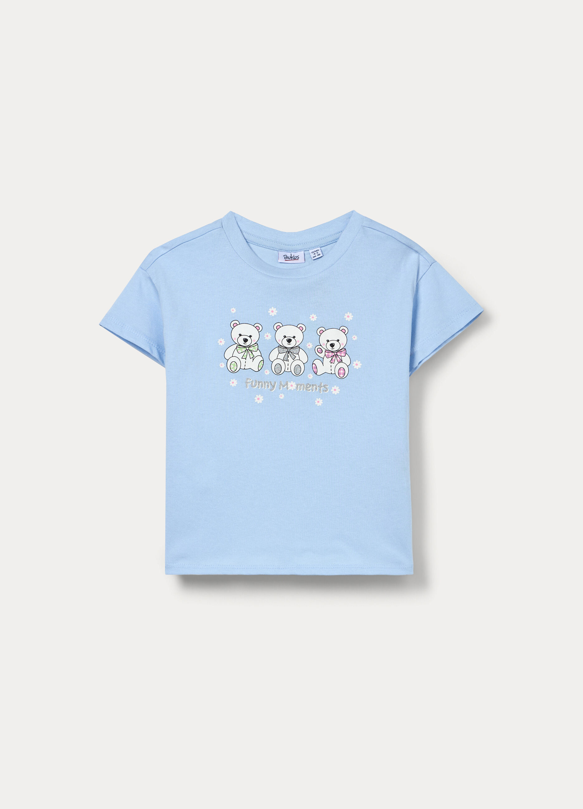 T-shirt in jersey di puro cotone bambina_0