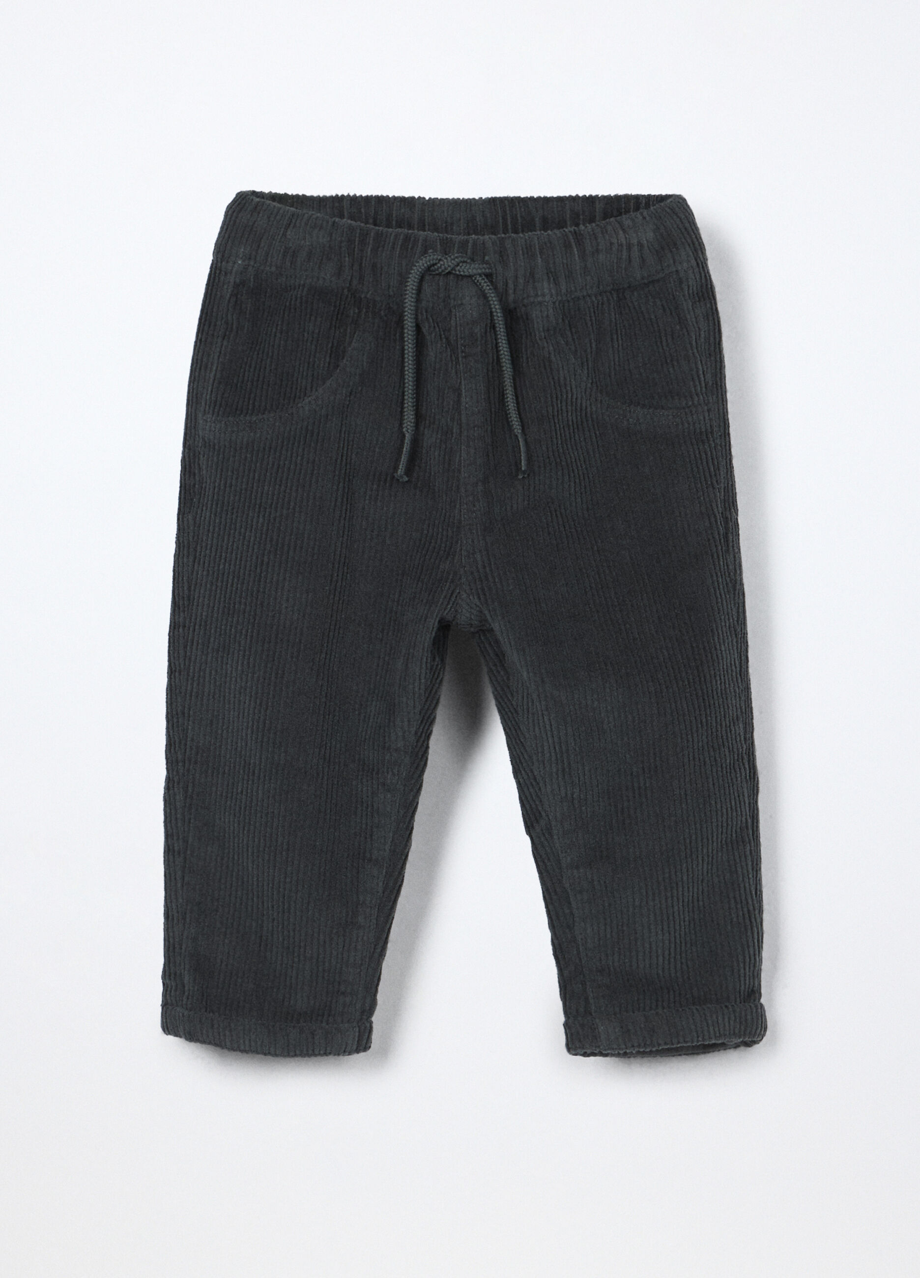 Pantaloni in velluto a coste di cotone stretch neonato_0