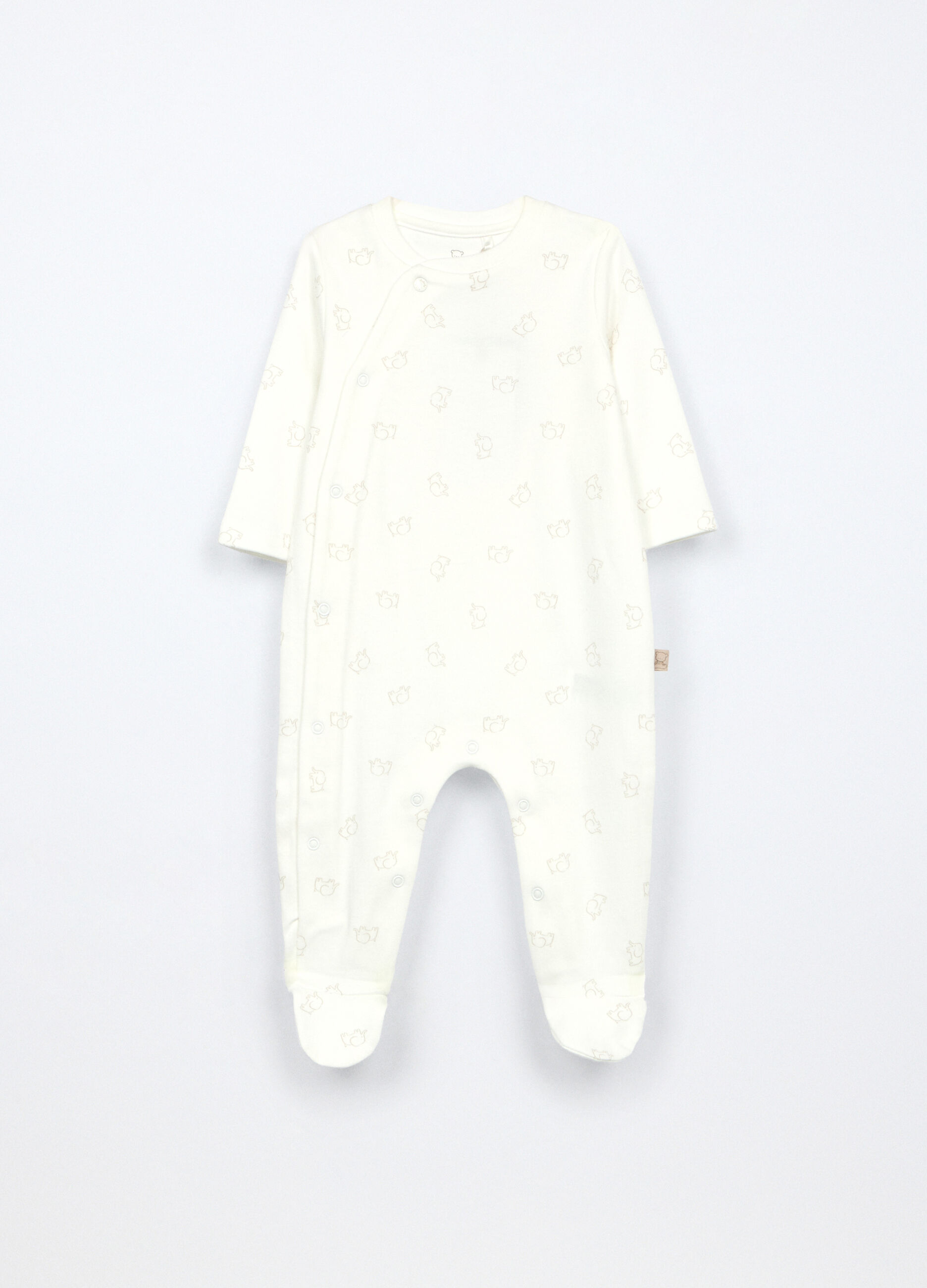 Tutina in interlock di puro cotone neonato_0
