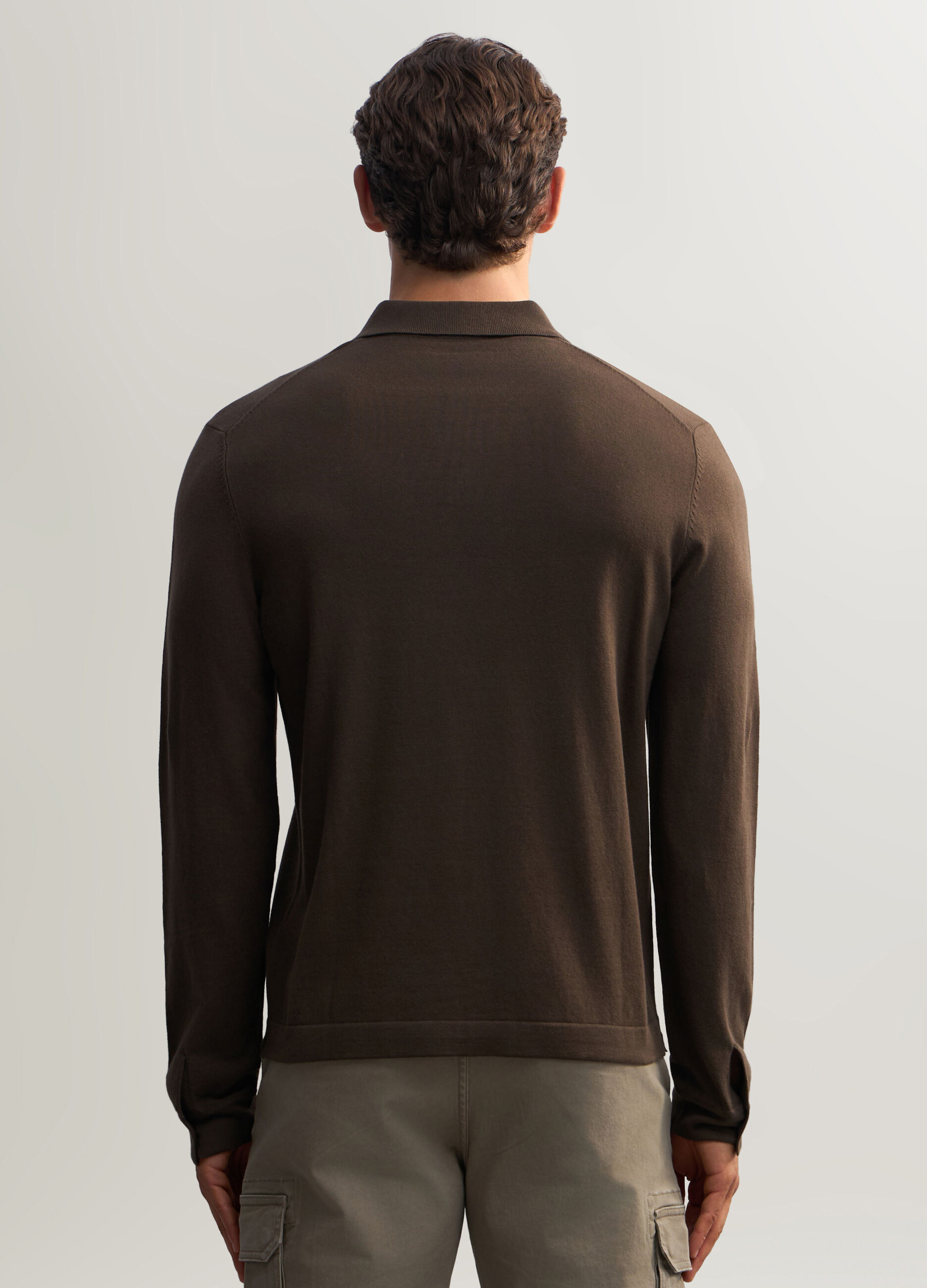 Polo in maglia misto cotone uomo