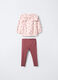 Jogging set in cotone garzato stretch bimba_0