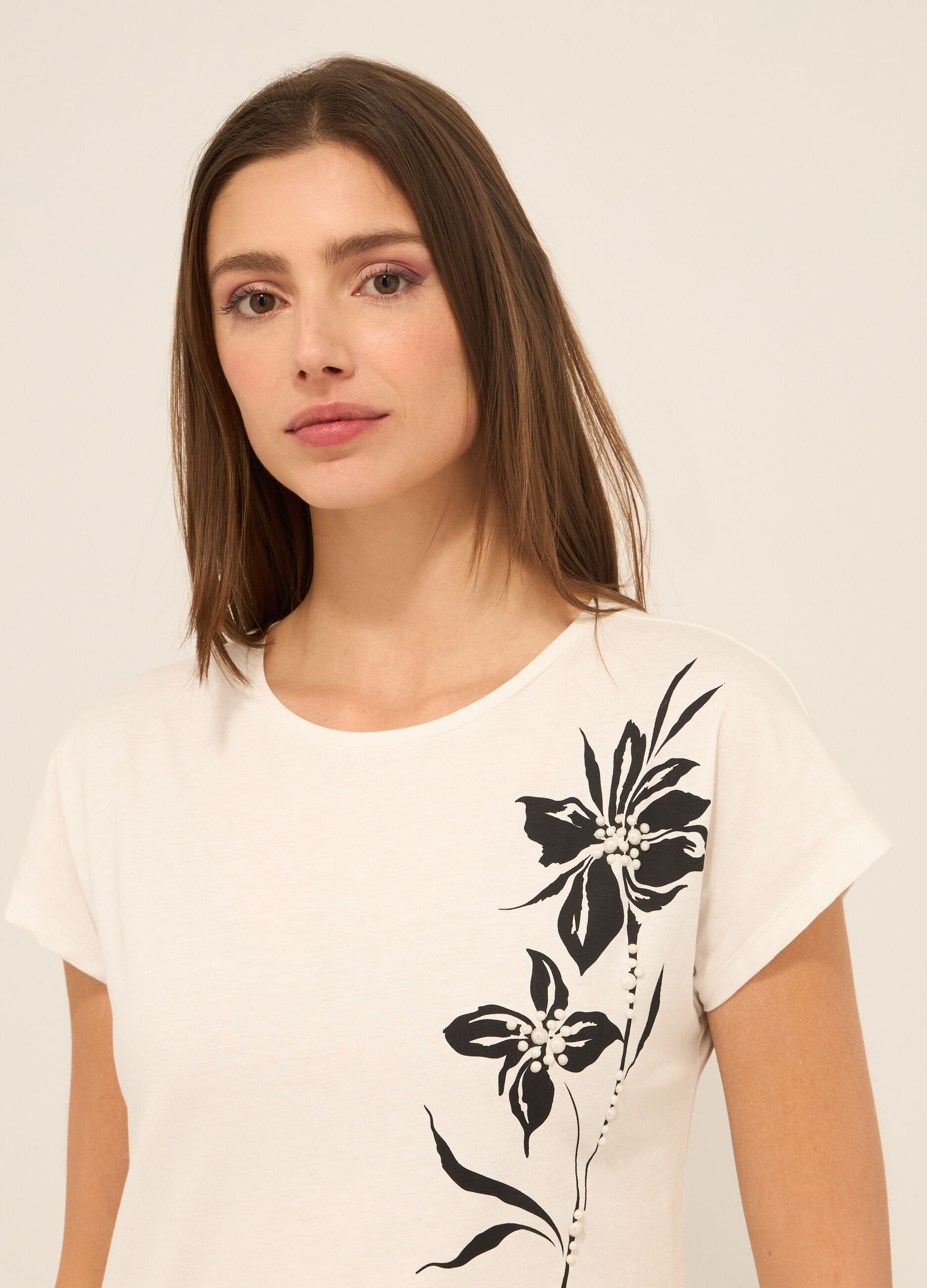 T-shirt in puro cotone donna