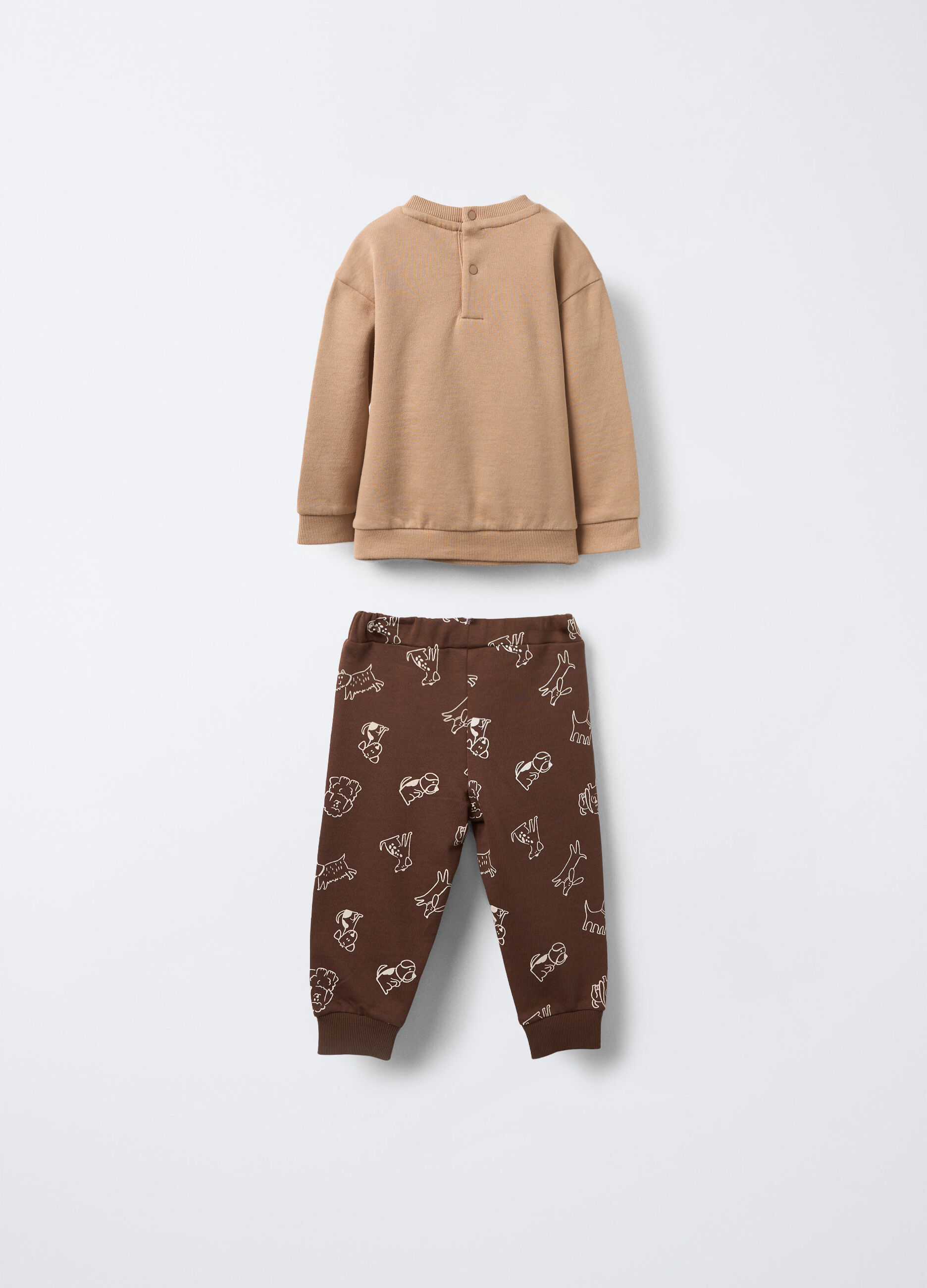 Jogging set in puro cotone garzato bimbo_1