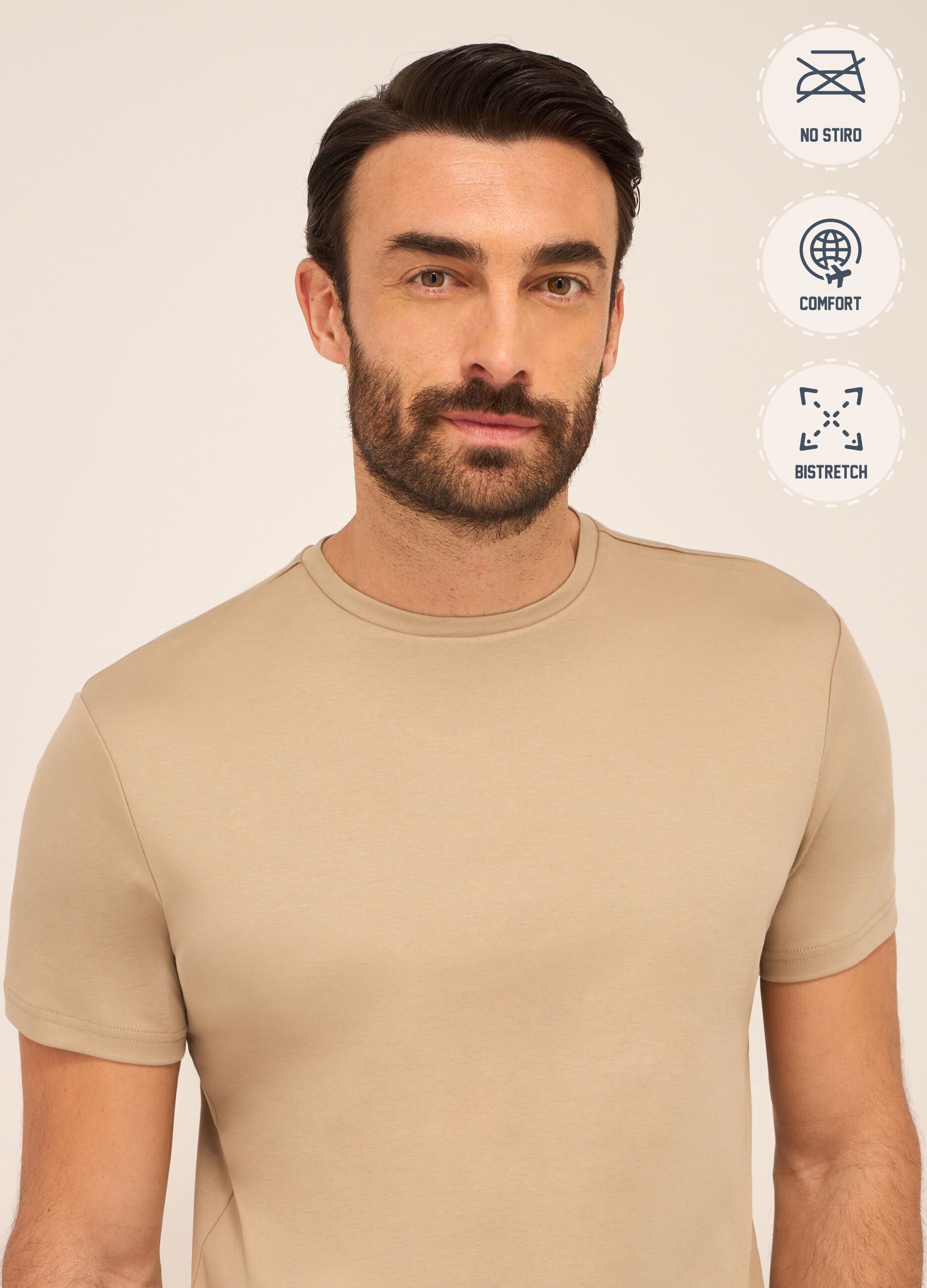 T-shirt girocollo in jersey di cotone uomo_2