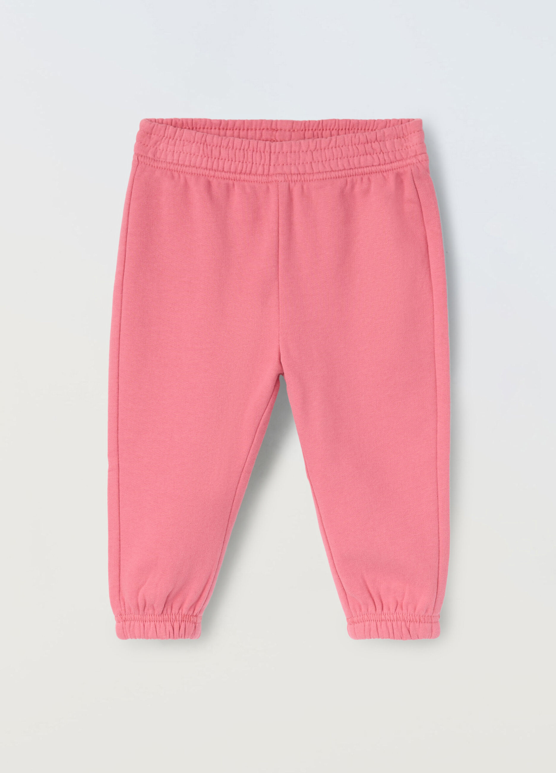 Jogger in puro cotone fleece neonata_0