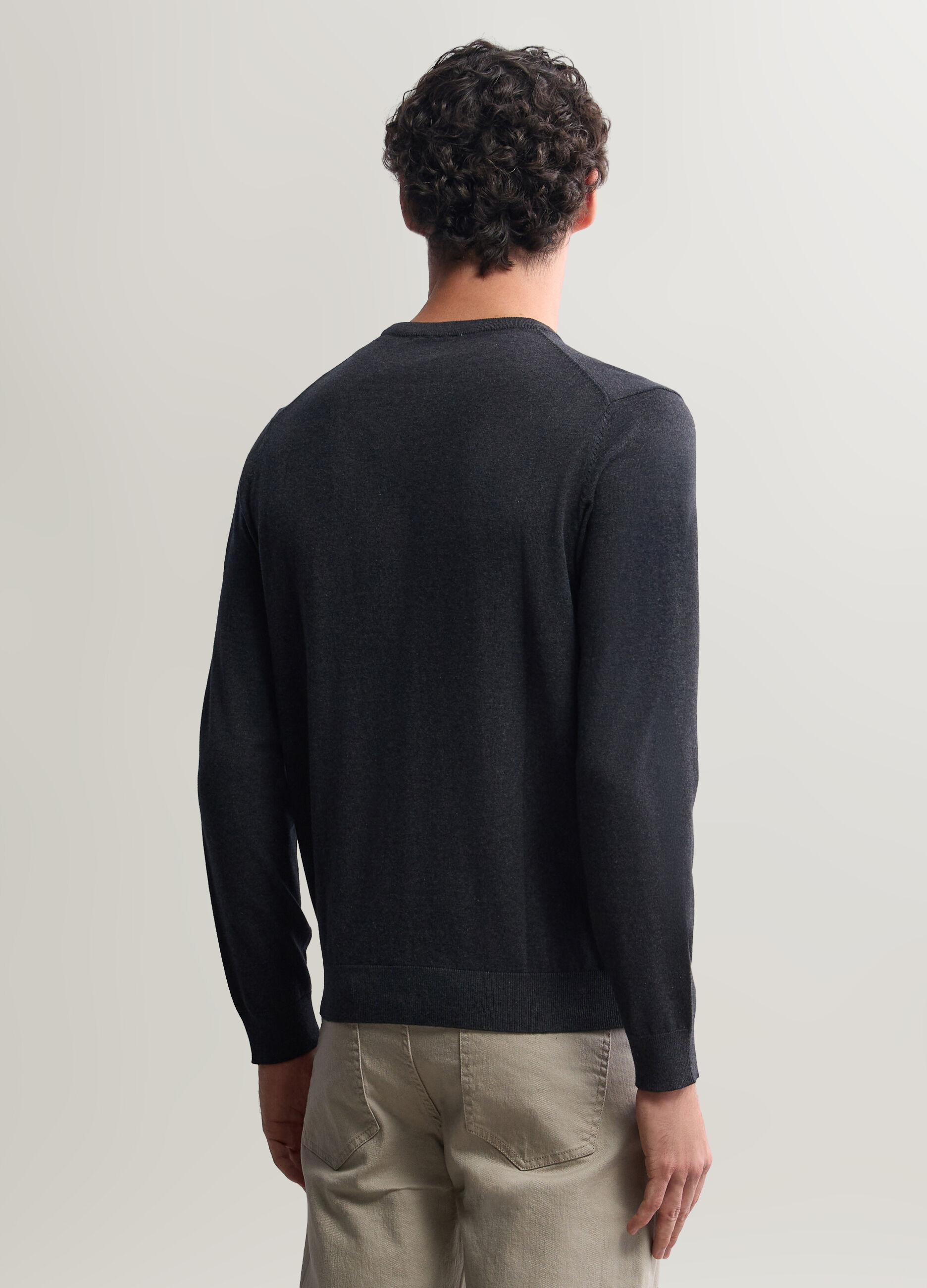 Maglione girocollo in misto cotone uomo