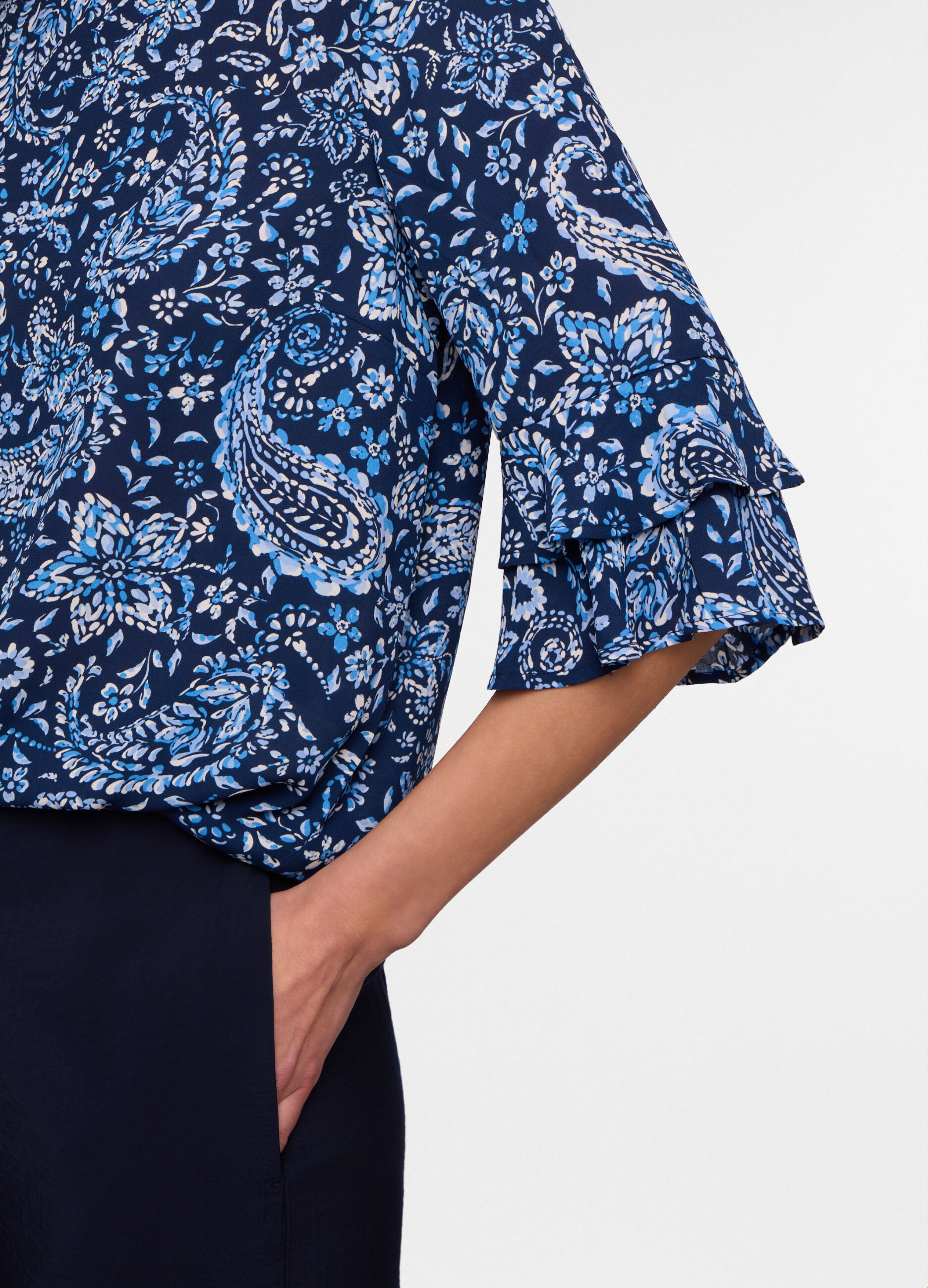 Blusa crepe regular fit donna_2