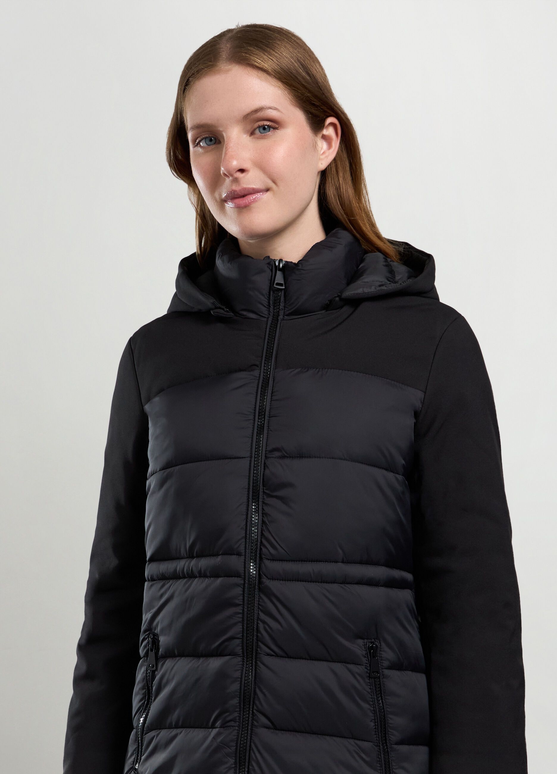 Giacca imbottita lunga donna _2