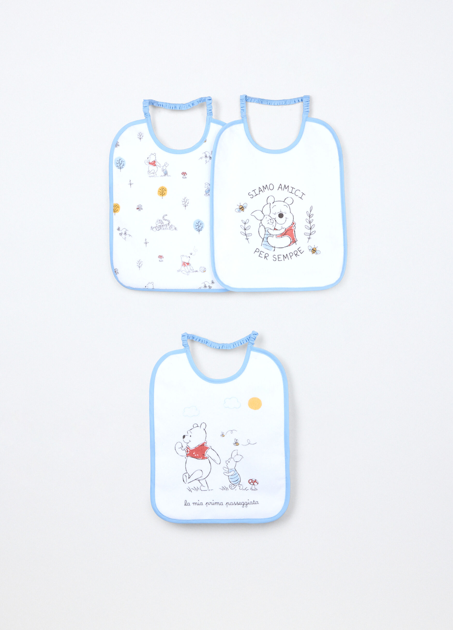 Pack 3 bavaglini in spugna di misto cotone neonato_0