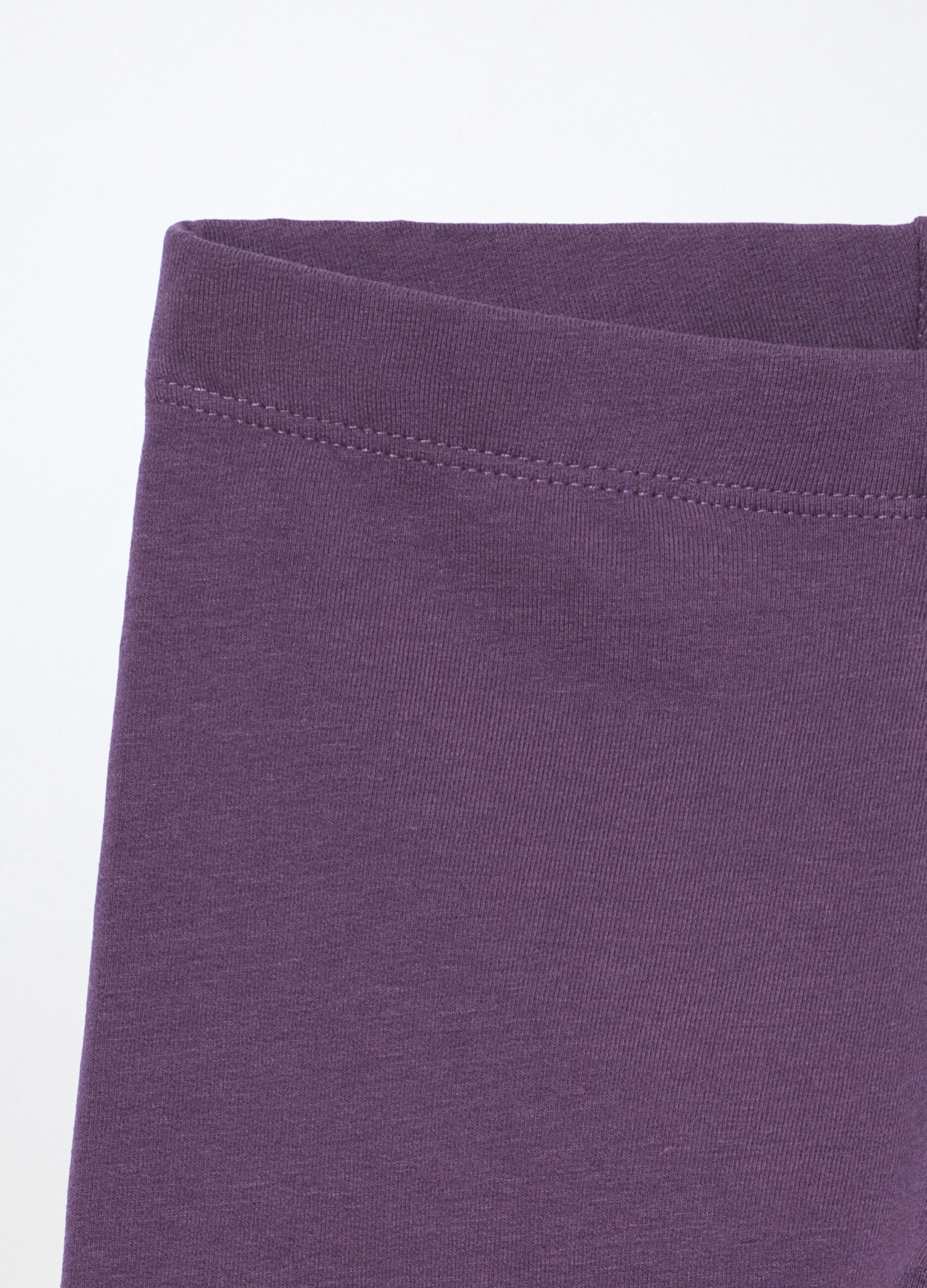 Leggings in french terry di cotone stretch bambina_2