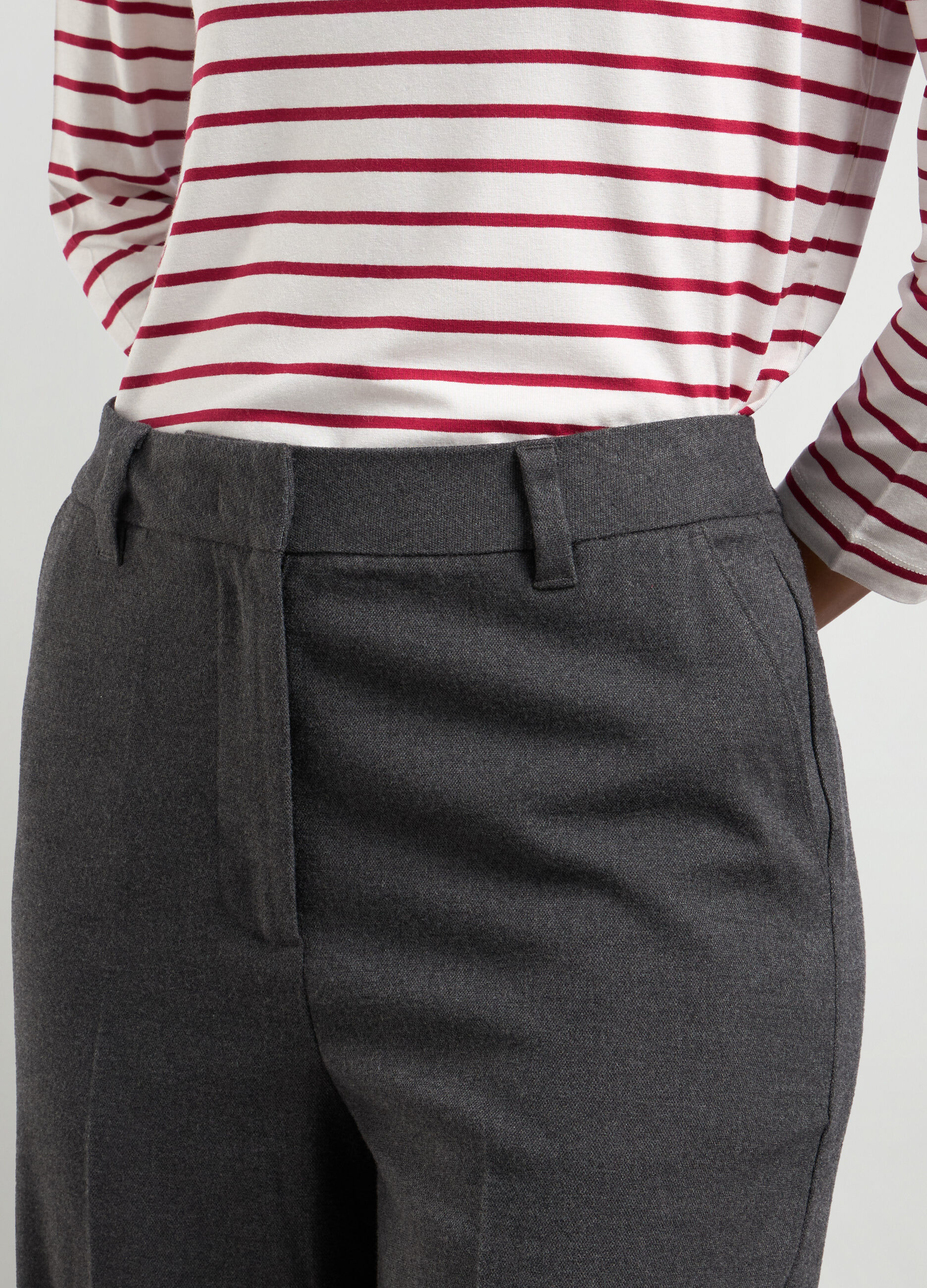 Pantaloni mélange in misto viscosa stretch donna_2