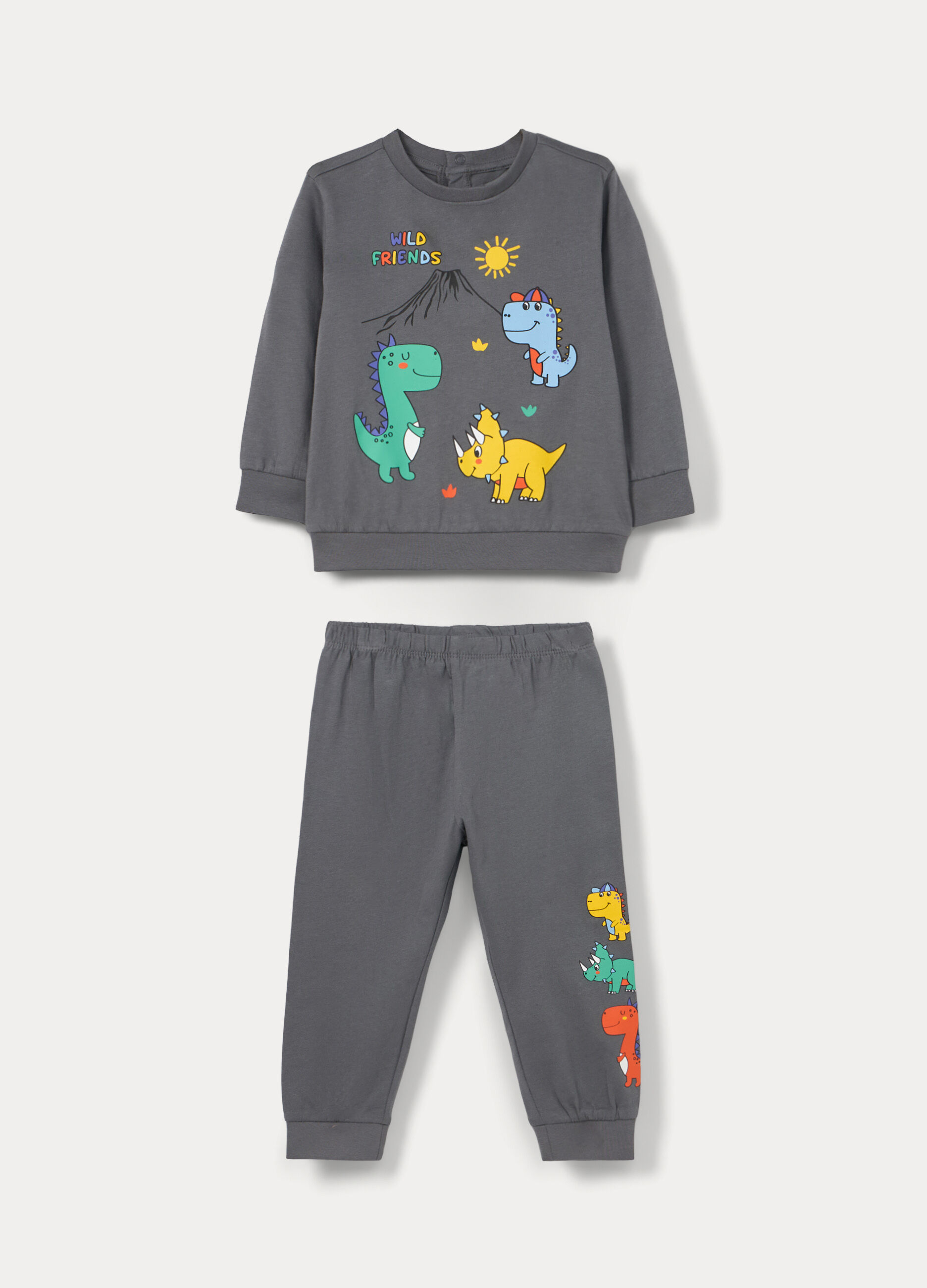 Set pigiama lungo in jersey di puro cotone _0