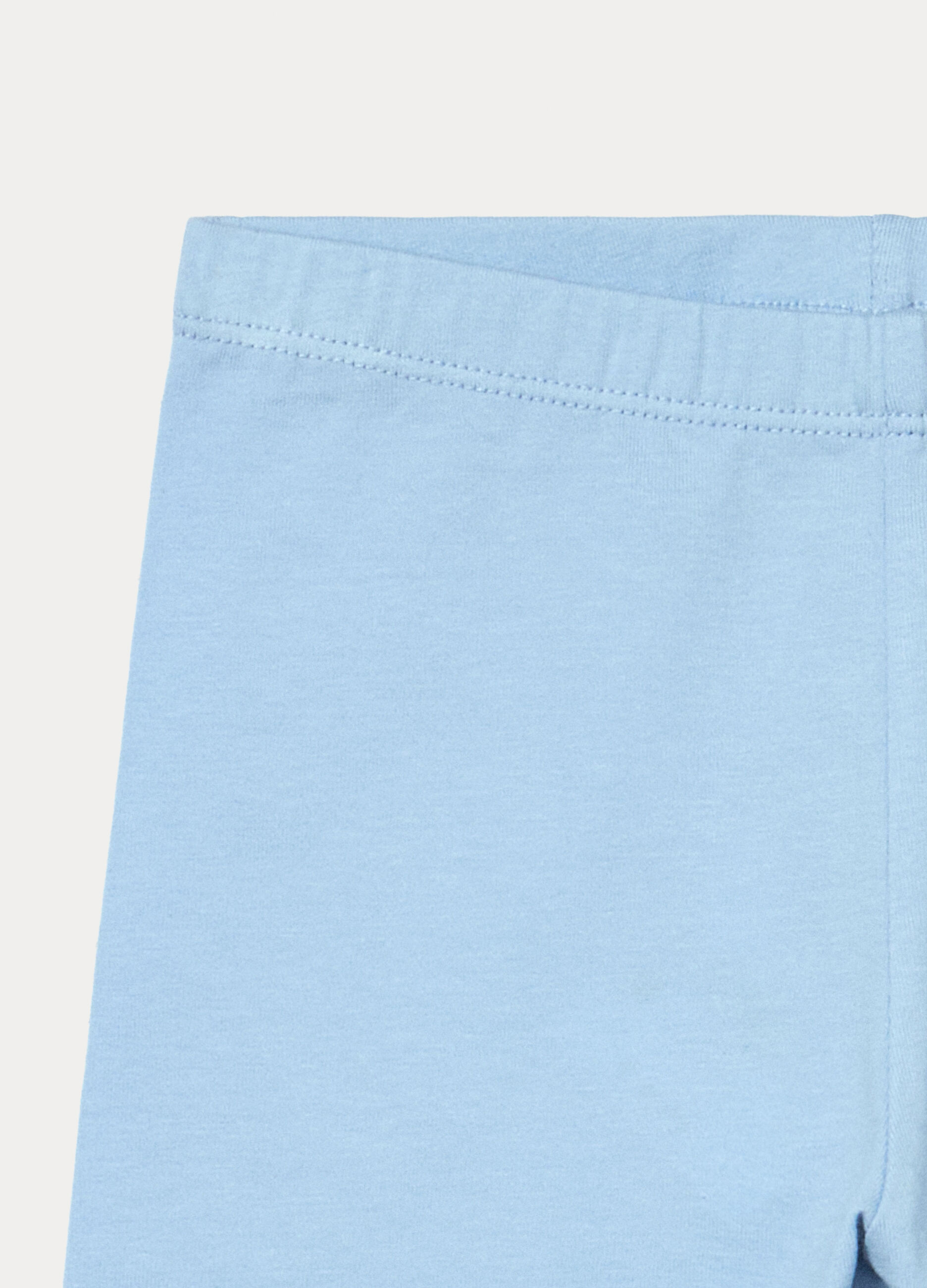 Leggings corti fit slim in jersey di cotone stretch_2