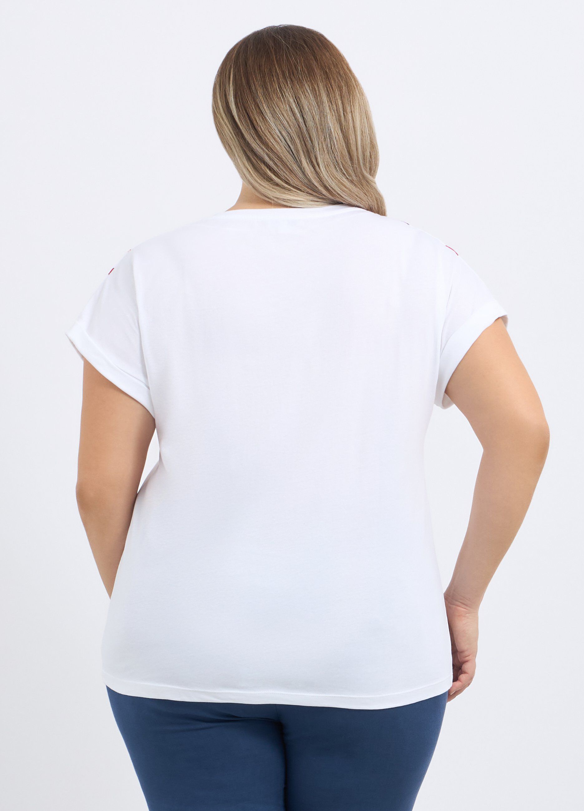 T-shirt in puro cotone donna curvy_1