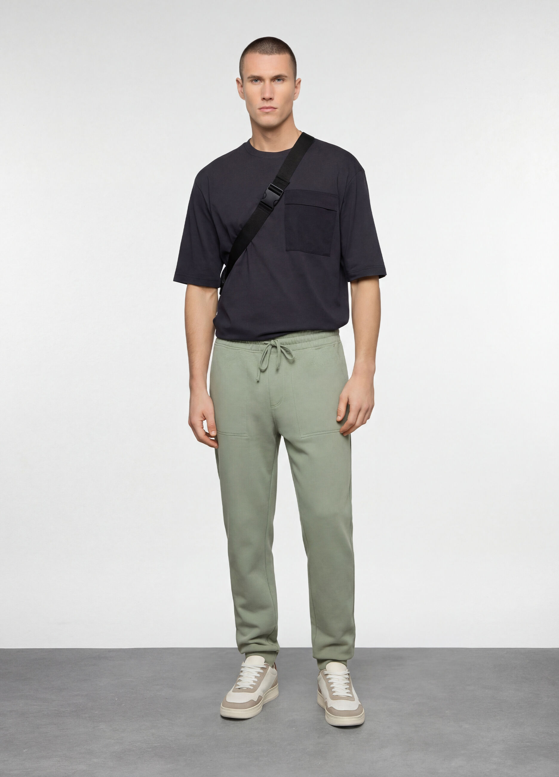 Jogger in misto cotone uomo_0