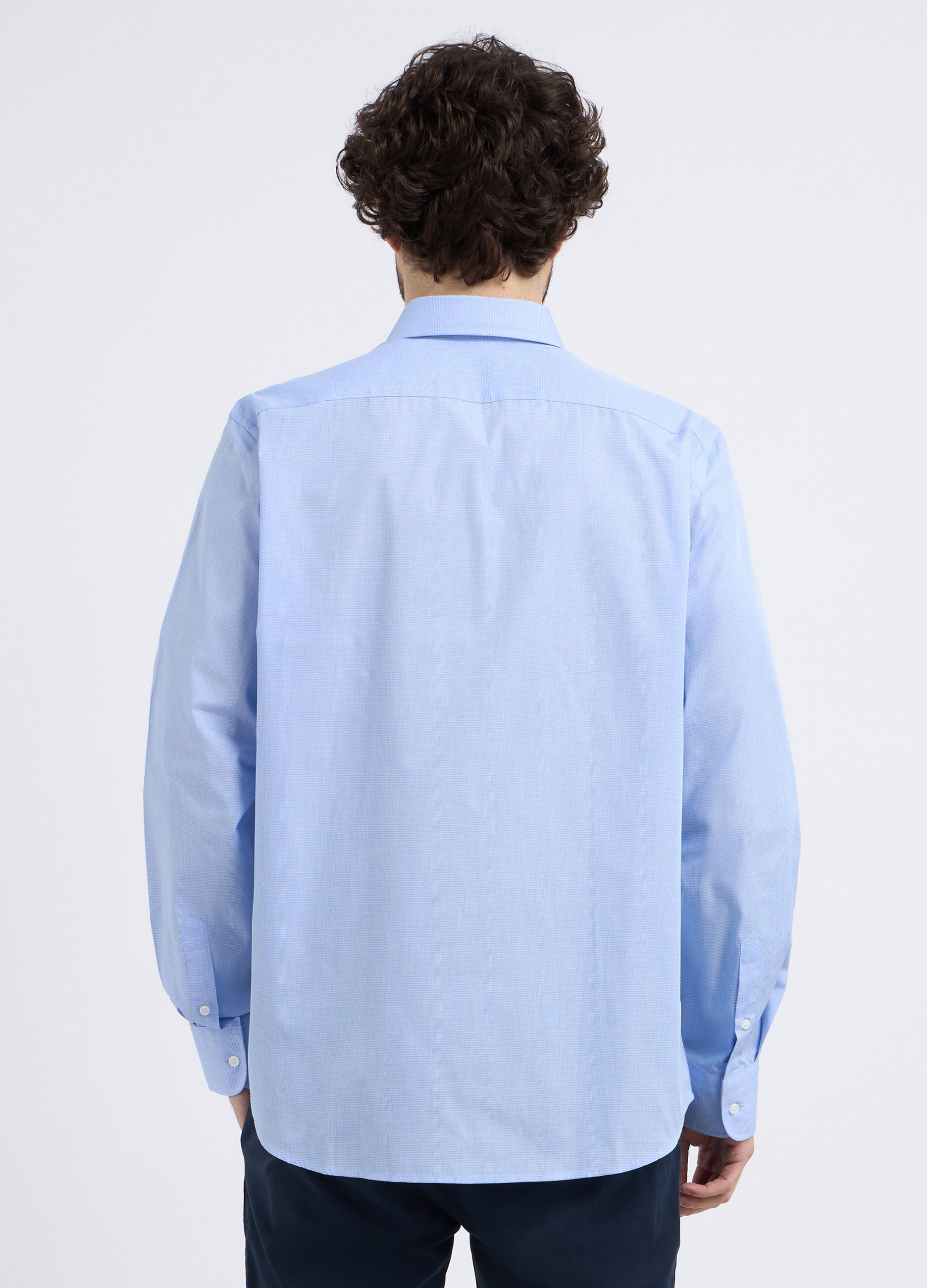 Camicia a maniche lunghe in fantasia uomo