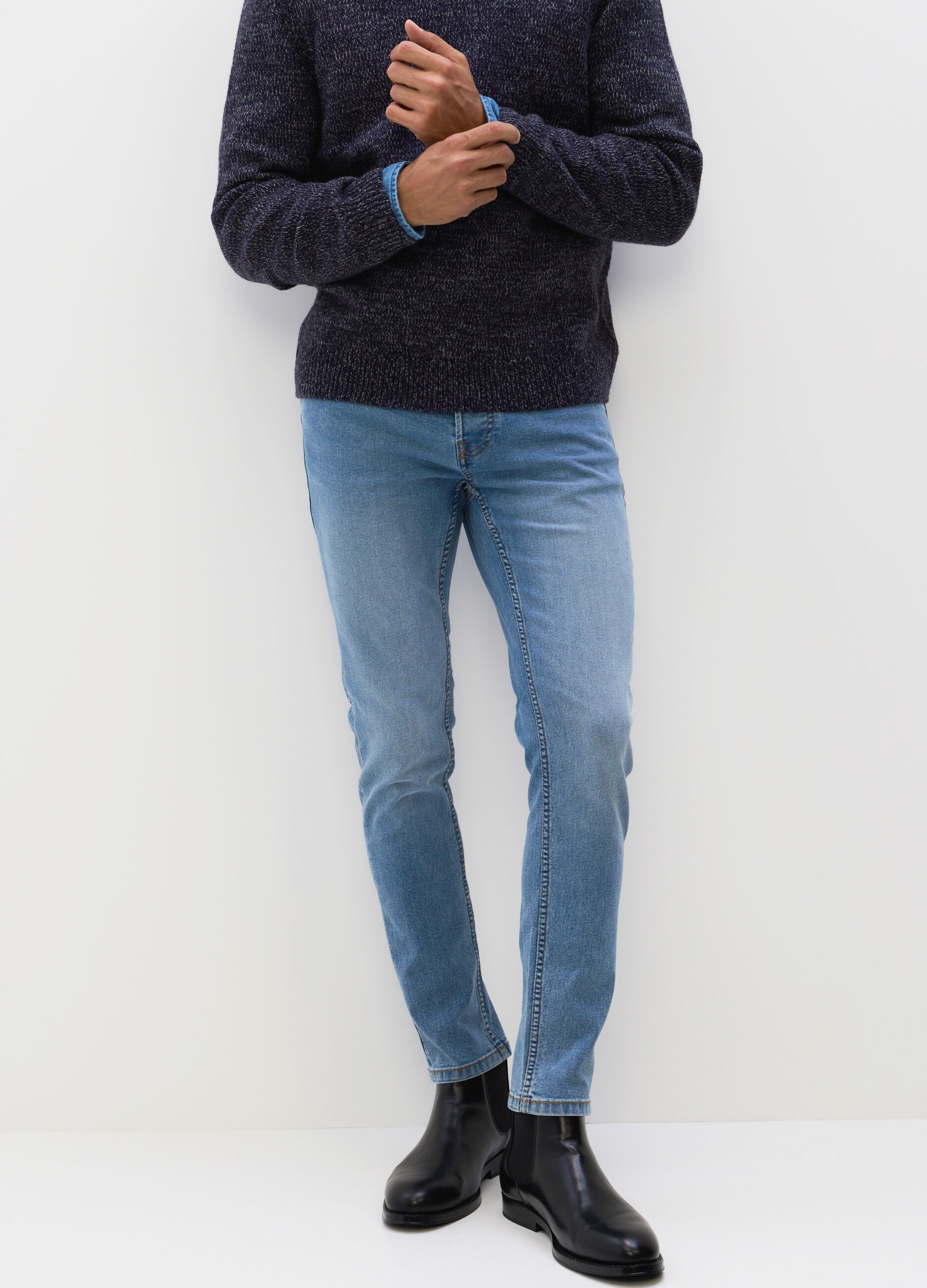 Jeans skinny fit in denim stretch uomo
