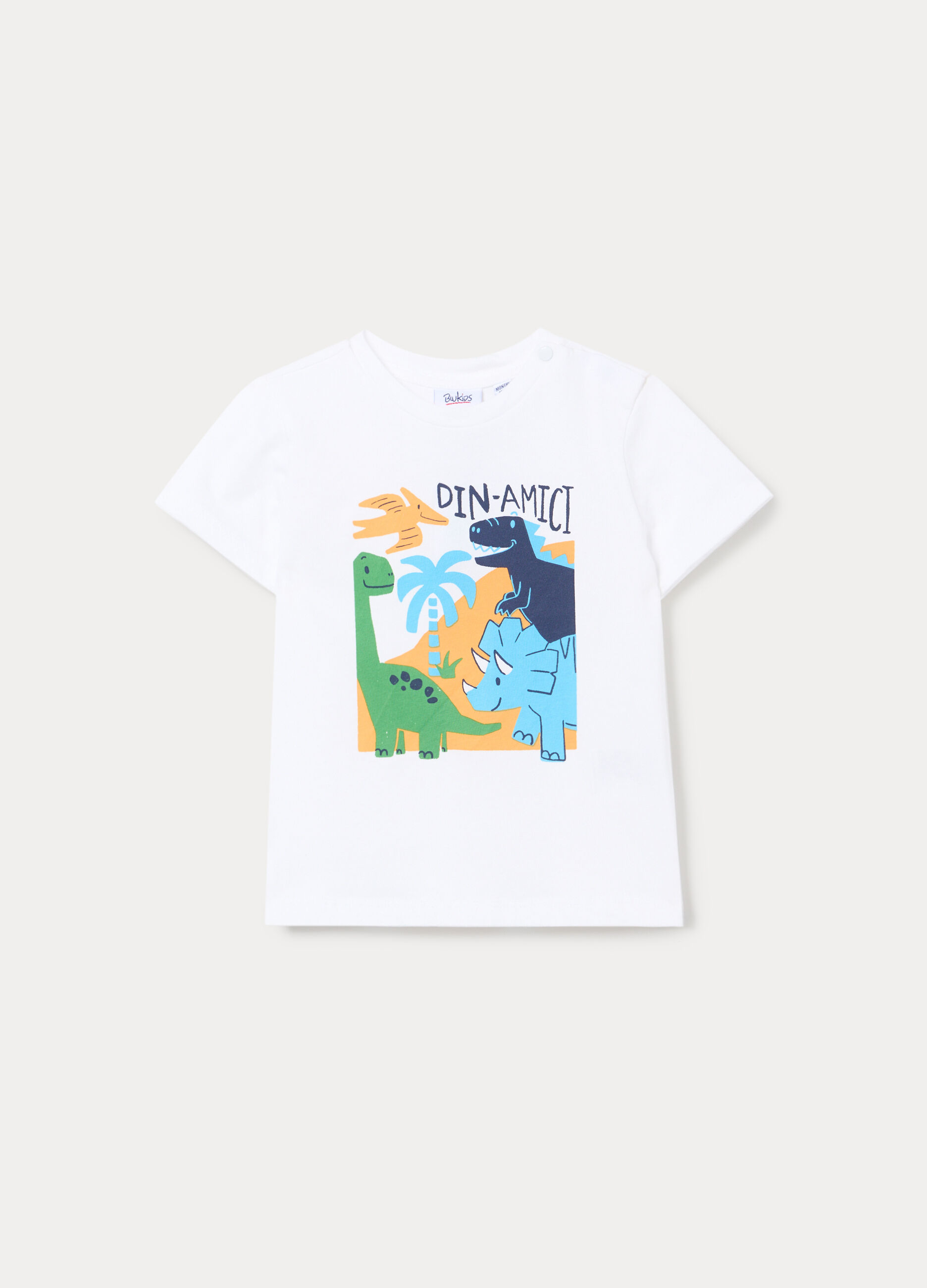 T-shirt girocollo in jersey di puro cotone bimbo_0