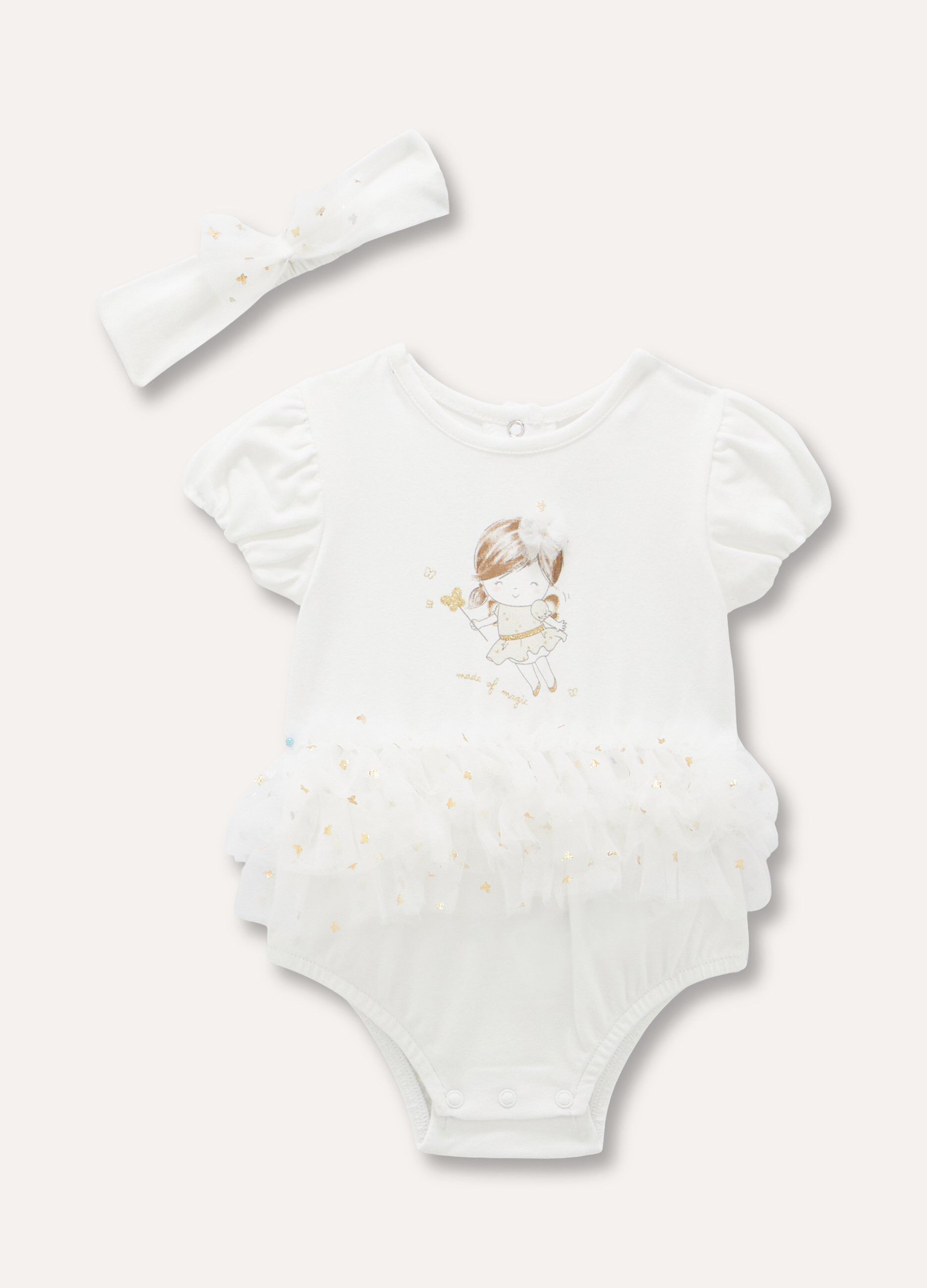 Body con tulle e fascetta neonata_0