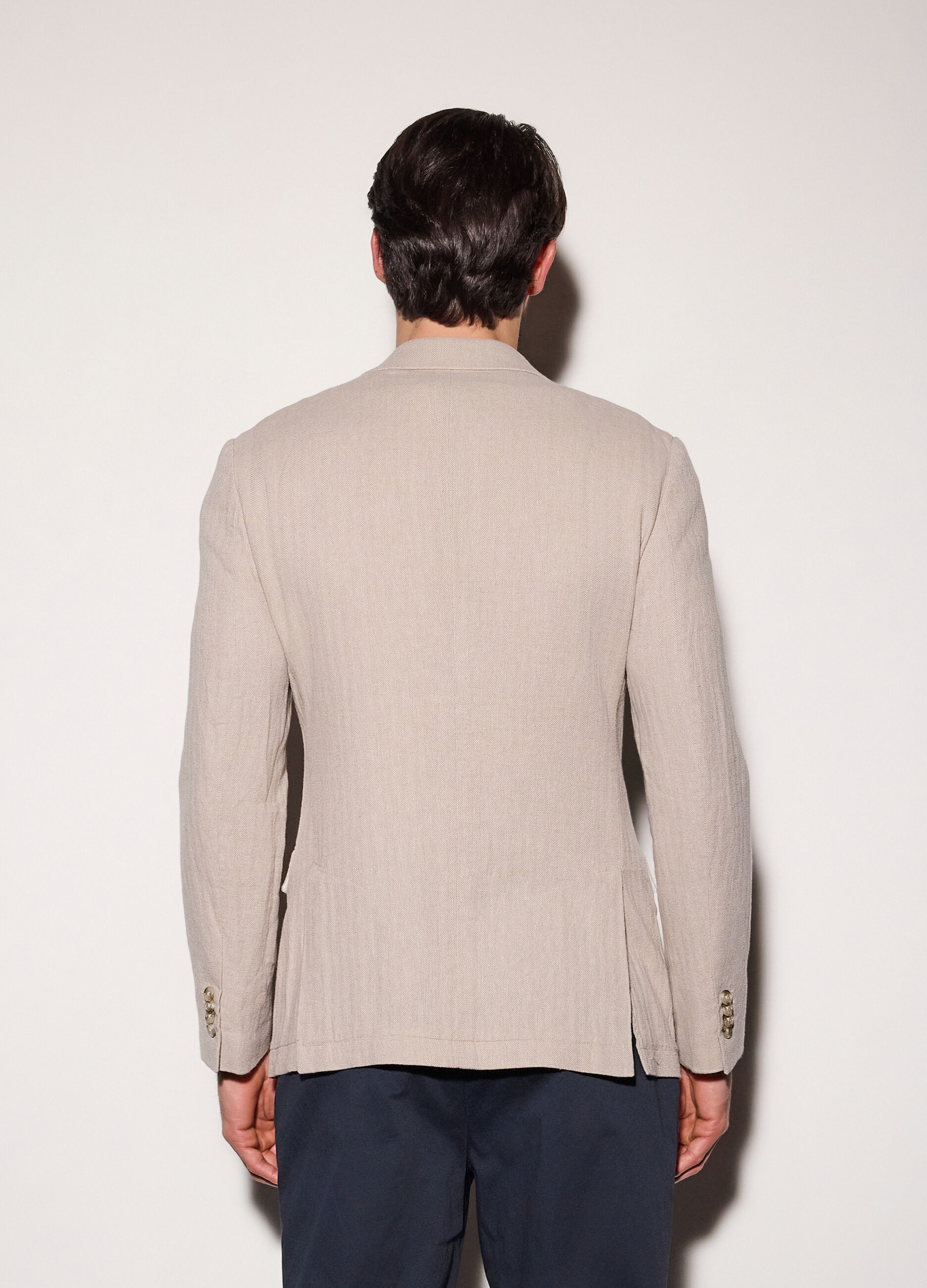 Blazer in lino e cotone uomo_1