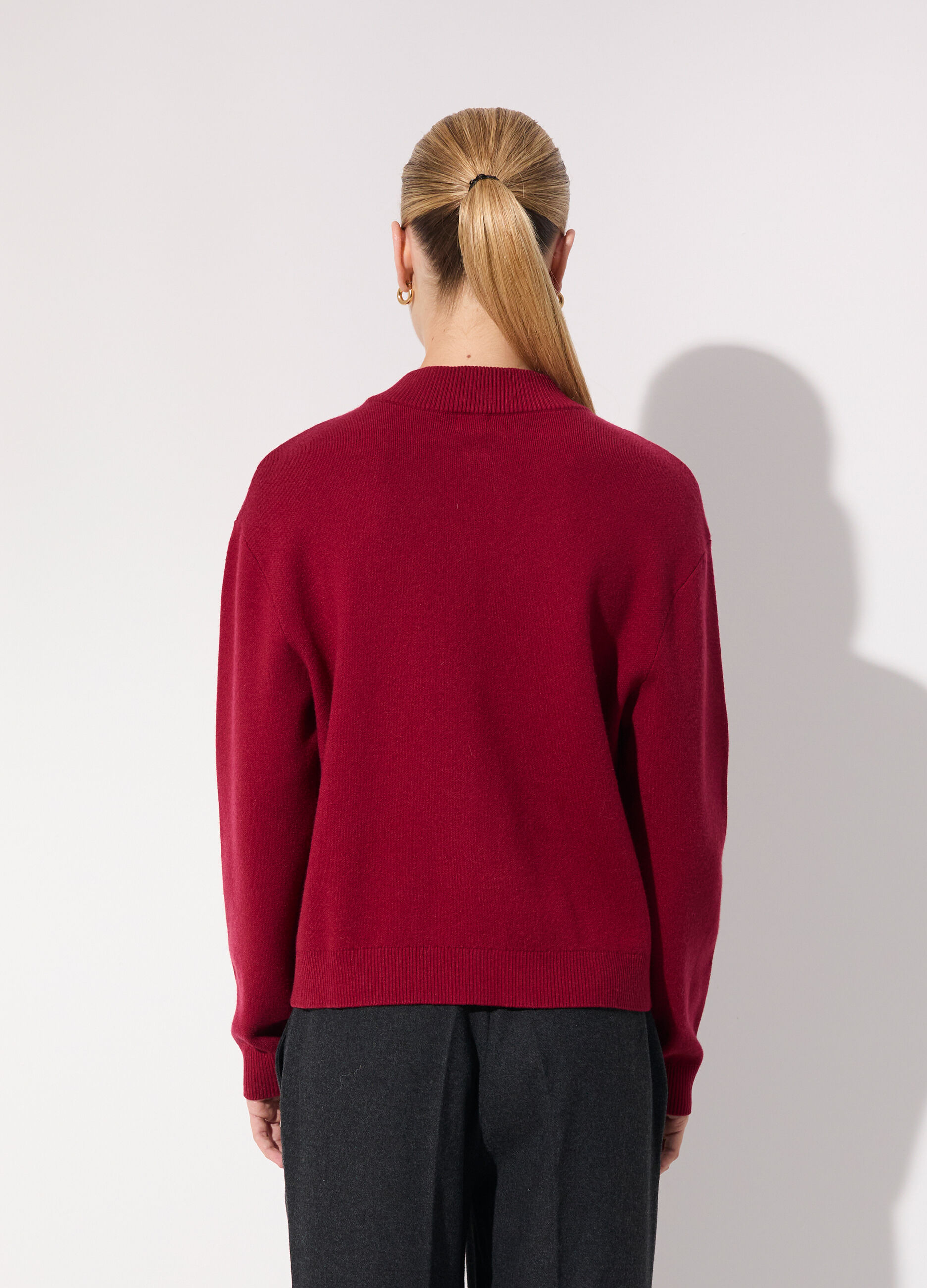 Bomber in tricot con zip donna_2