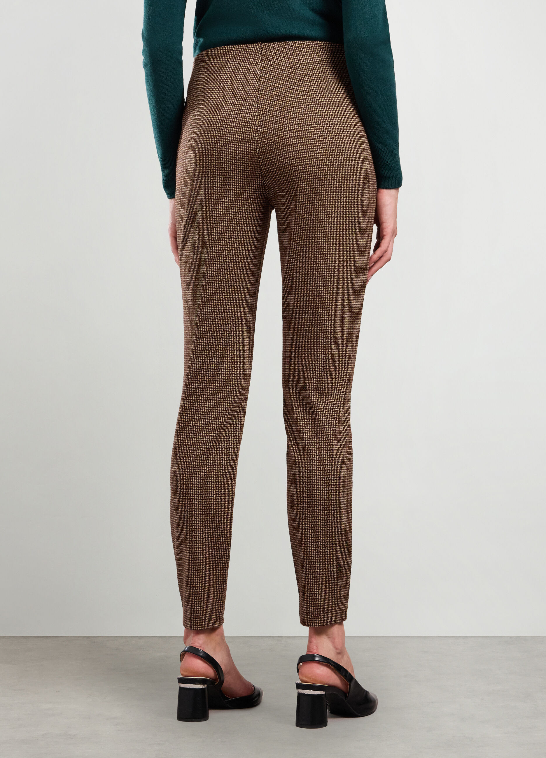 Pantaloni jacquard in misto viscosa donna_1
