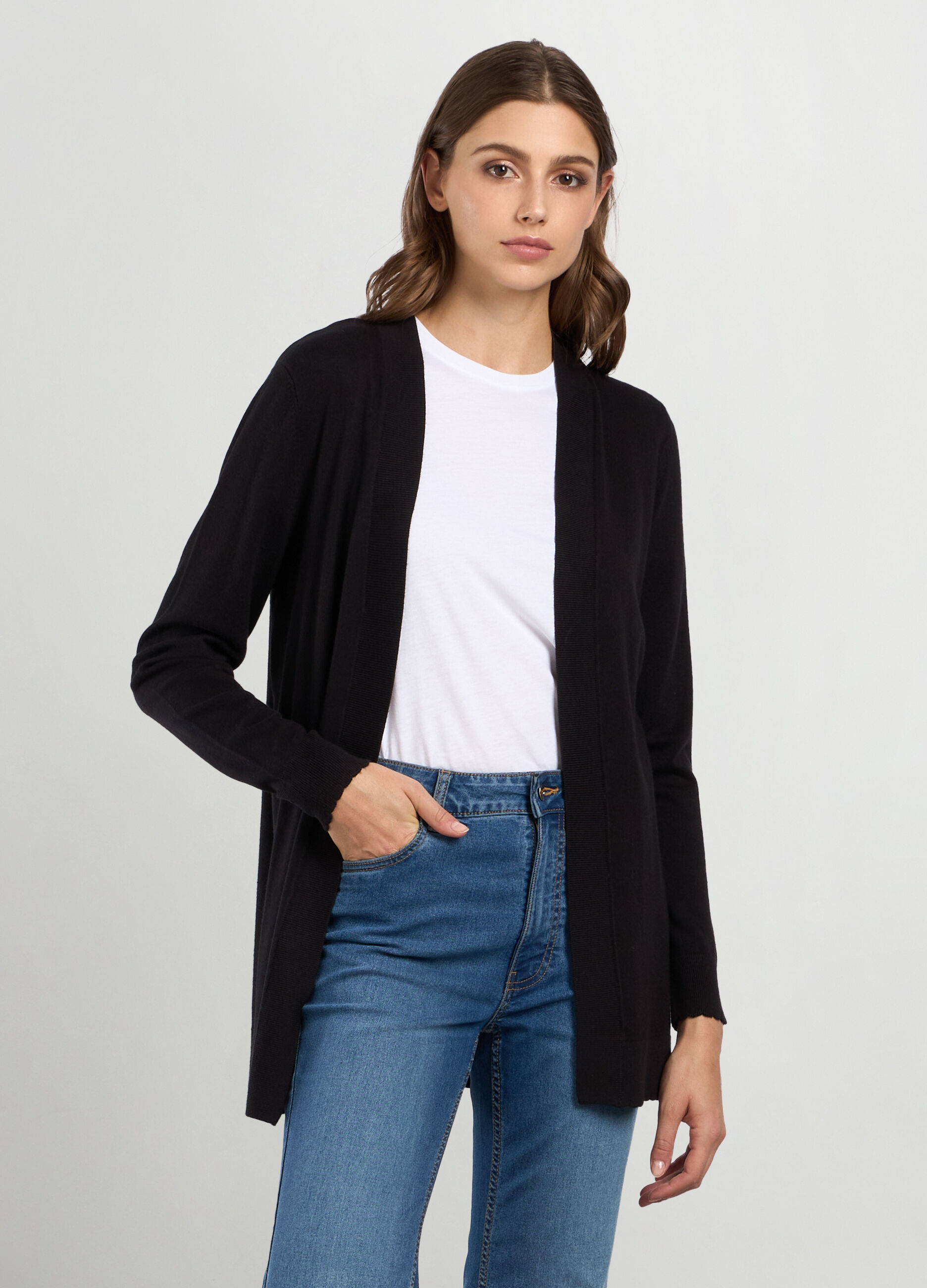 Cardigan misto viscosa donna_0