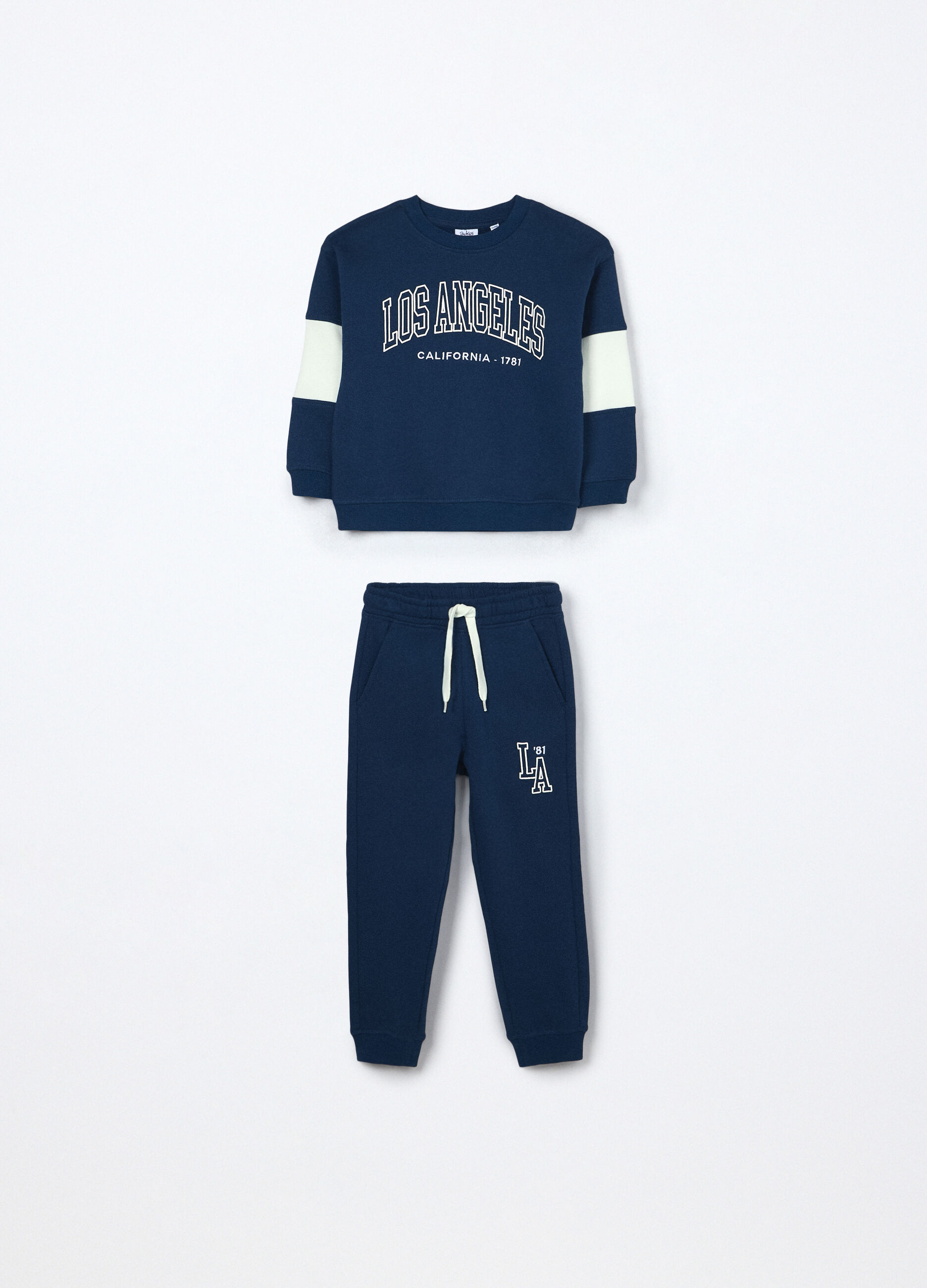 Jogging set in puro cotone fleece bambino_0