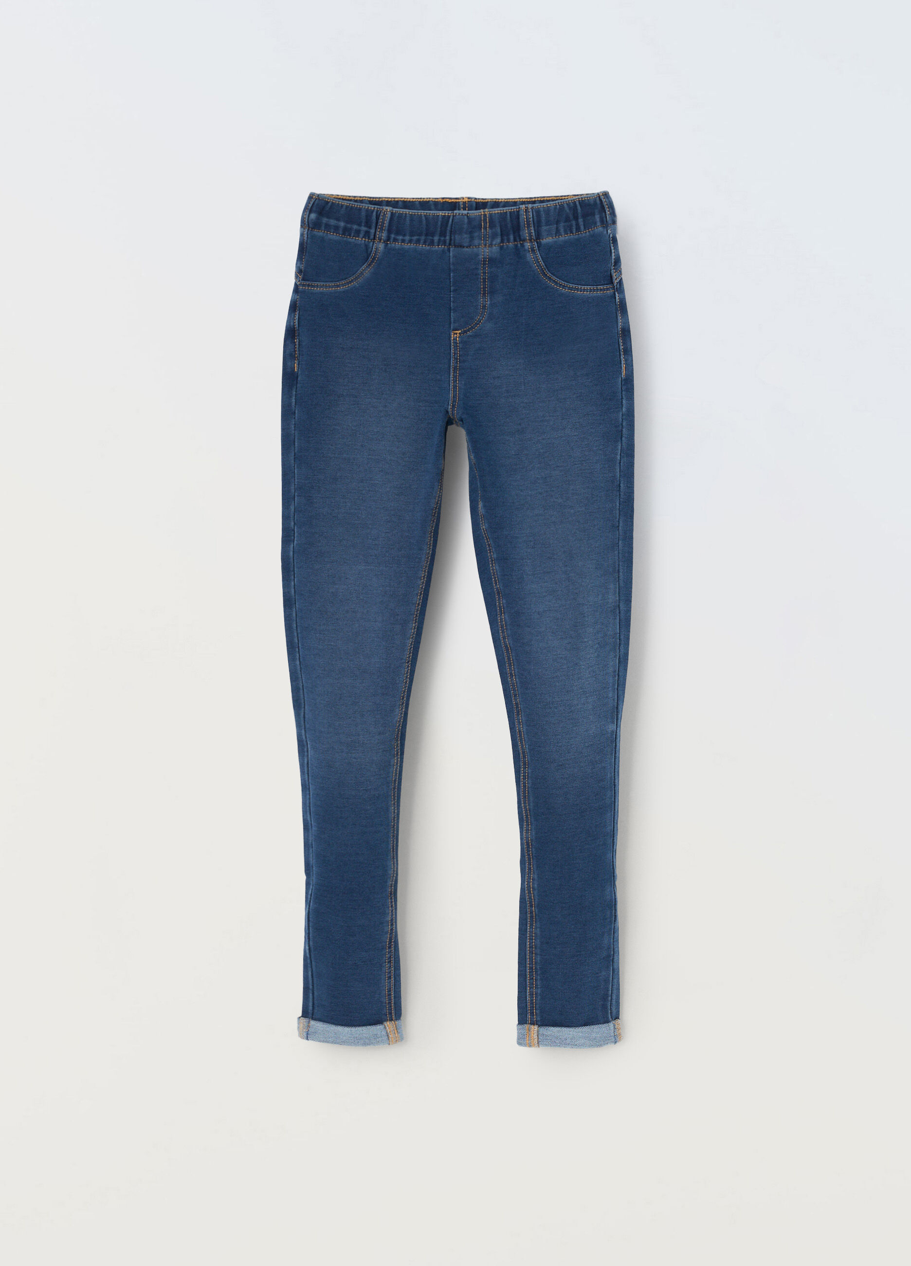 Jeggings in french terry denim ragazza_0