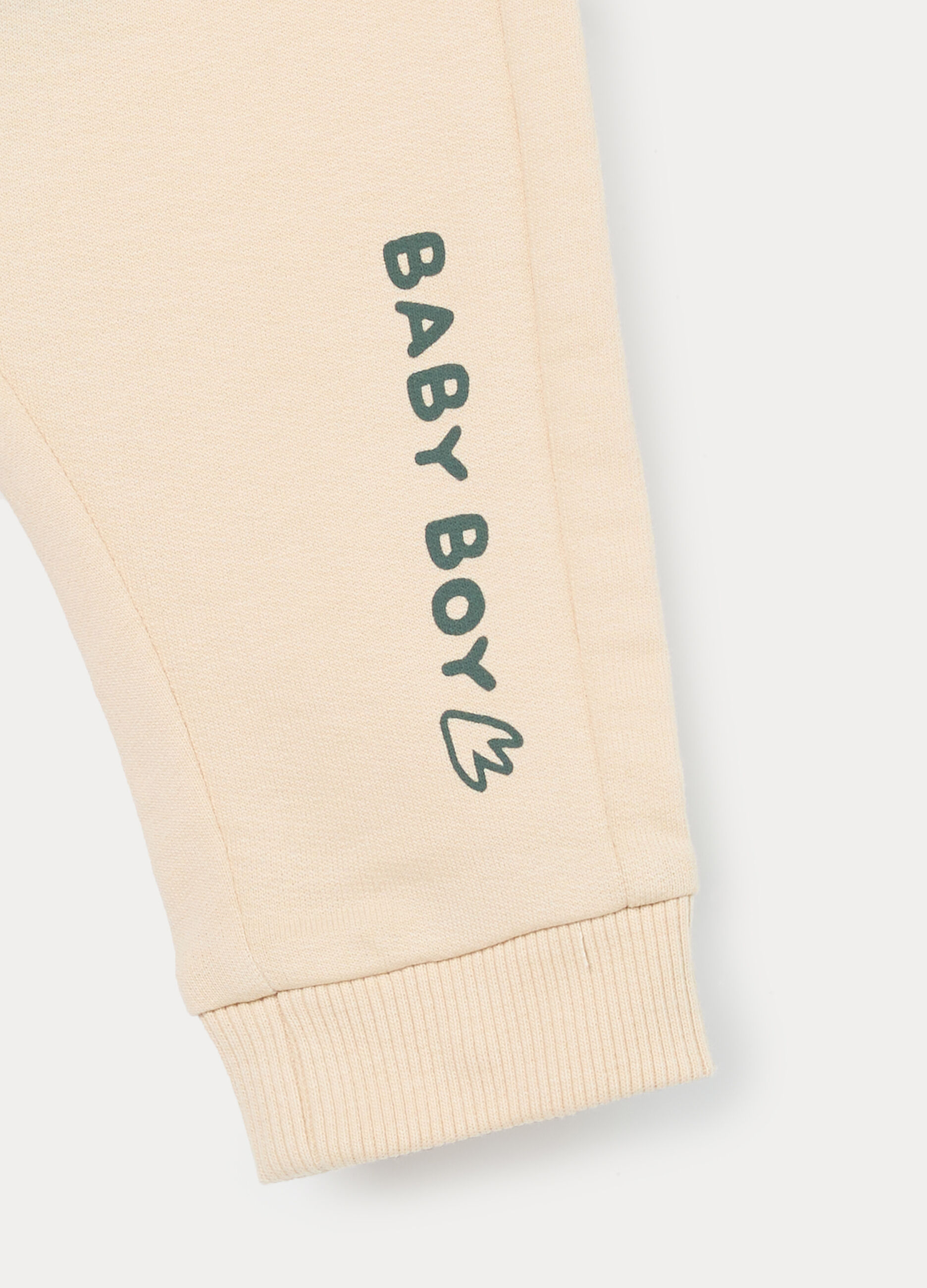 Jogger in french terry di puro cotone neonato_2