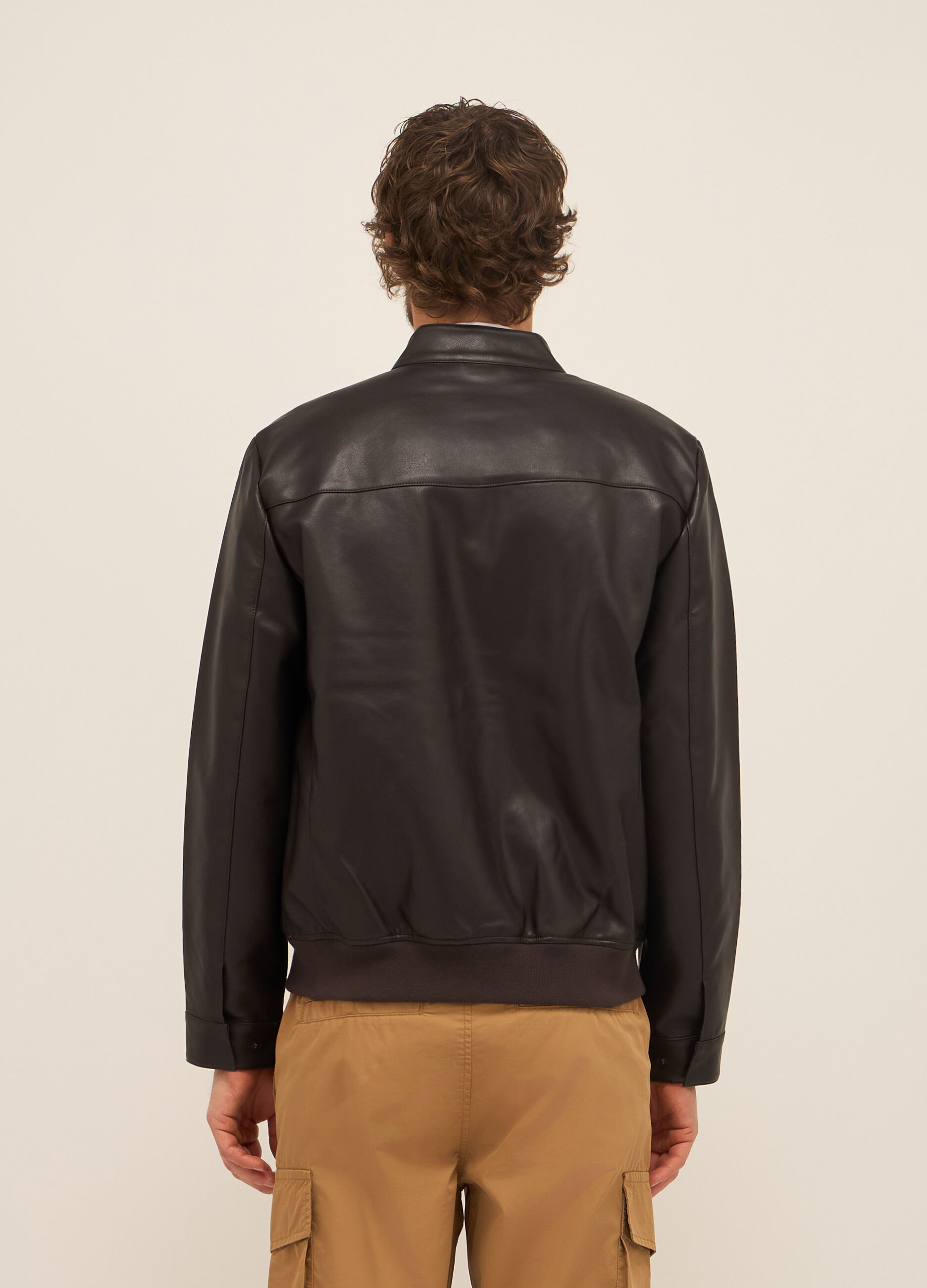 Bomber in ECOpelle granata uomo_1