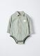 Body camicia in pura flanella di cotone neonato_0