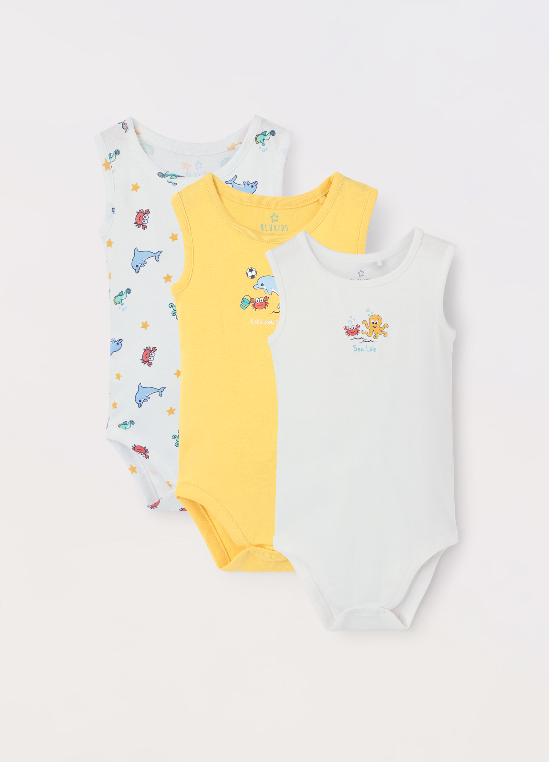 Pack 3 body in puro cotone neonato_0