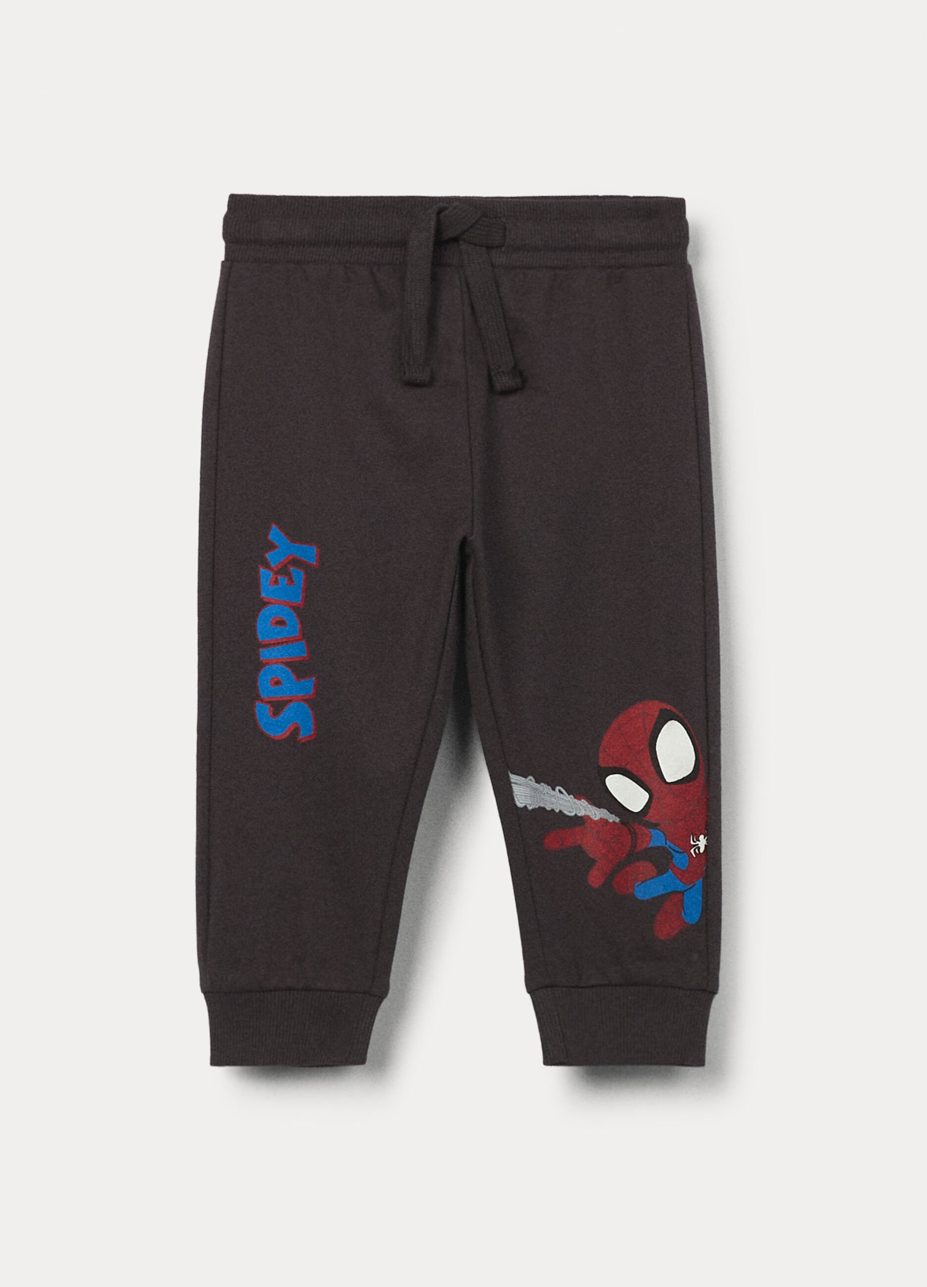 Jogger Marvel in french terry di puro cotone bimbo_0