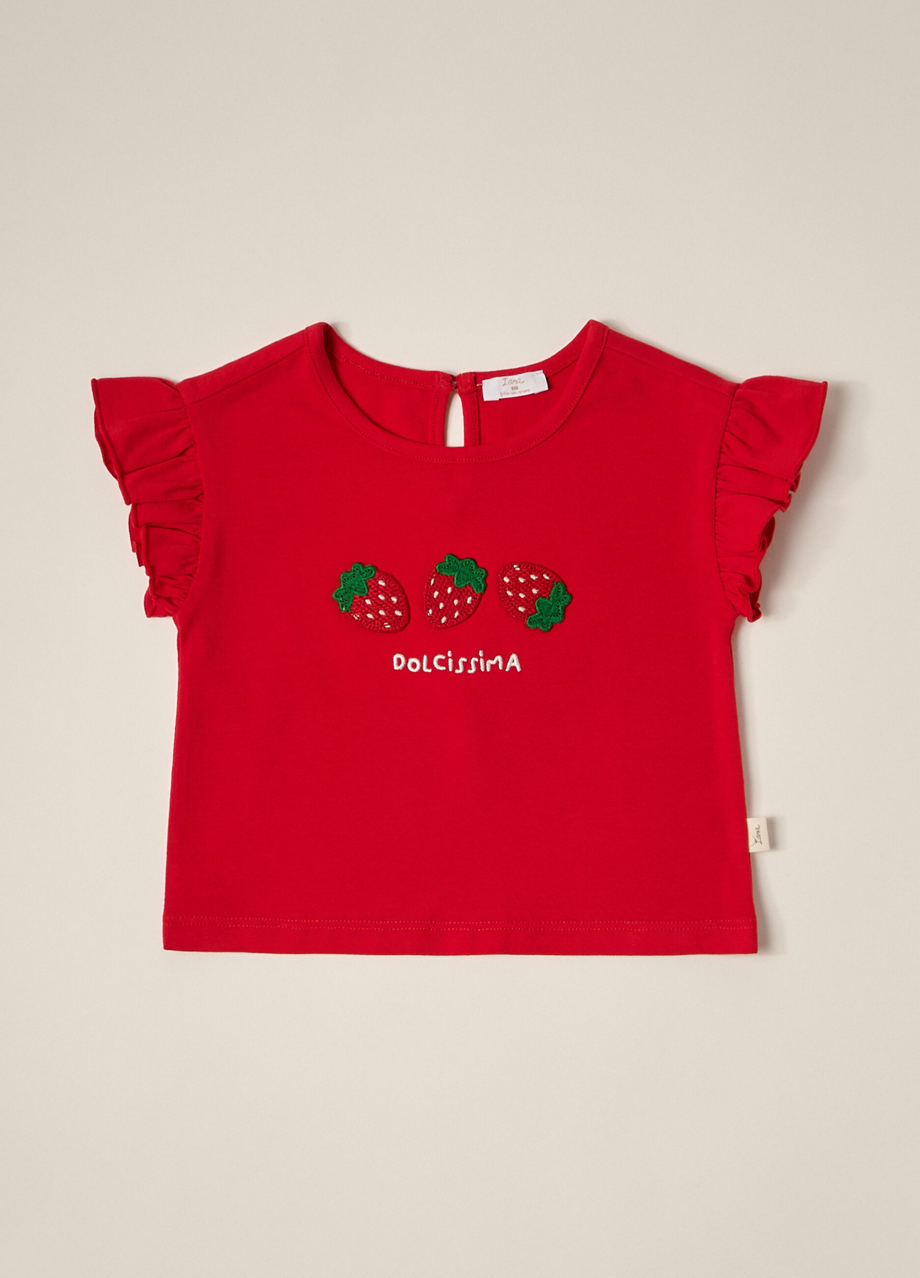 T-shirt in jersey di cotone stretch IANA neonata_0