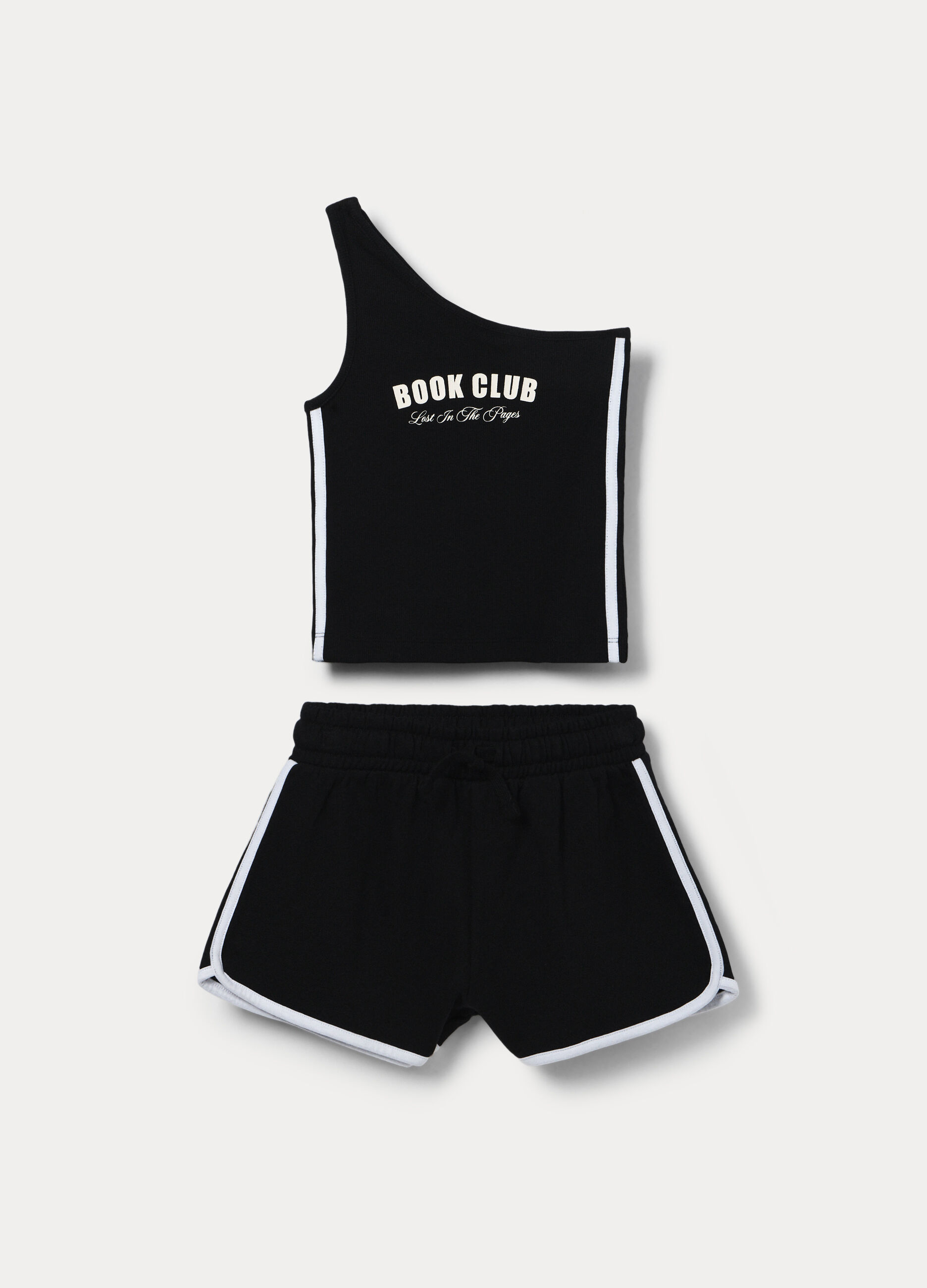 Jogging set fitted in cotone stretch ragazza_0