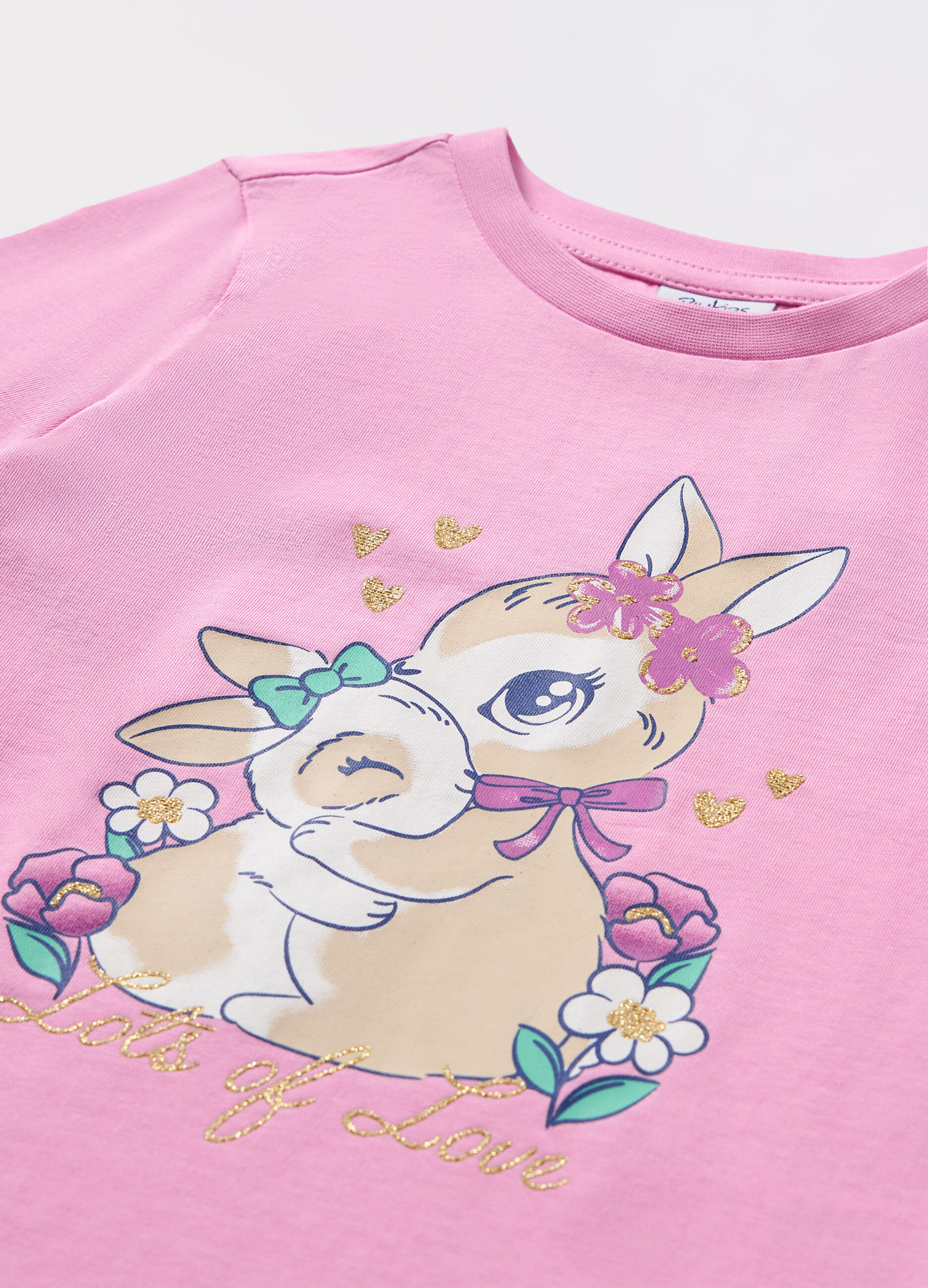 T-shirt in jersey di puro cotone bambina_1