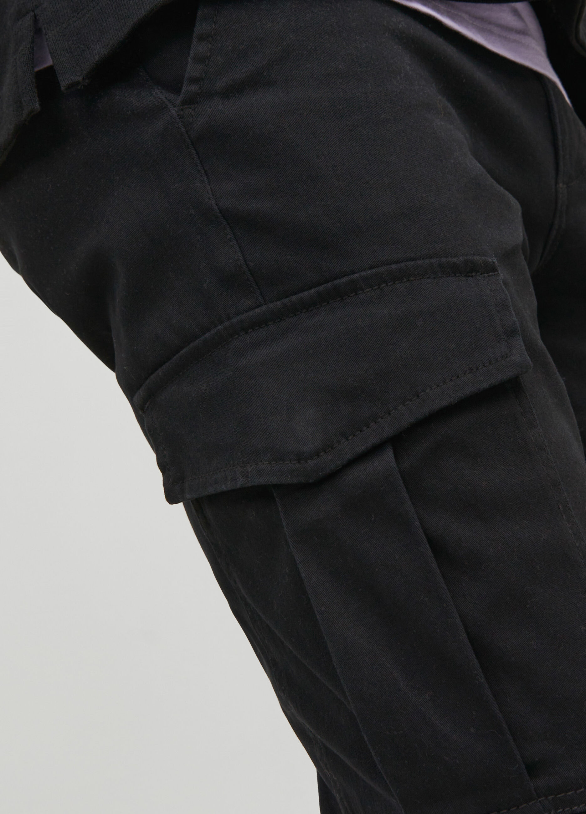 Pantaloni slim fit cargo in twill di cotone uomo_6