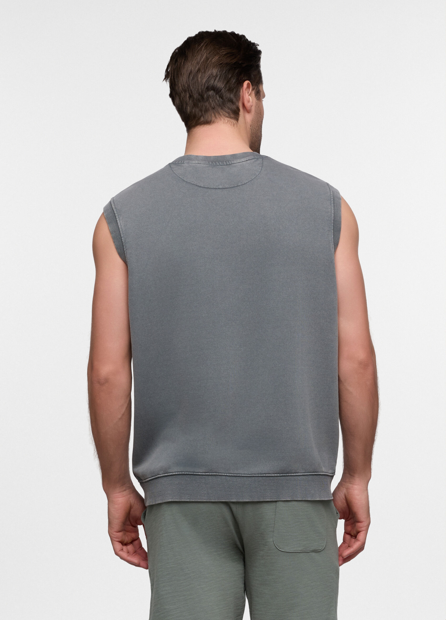 Canotta relaxed fit in misto cotone uomo
