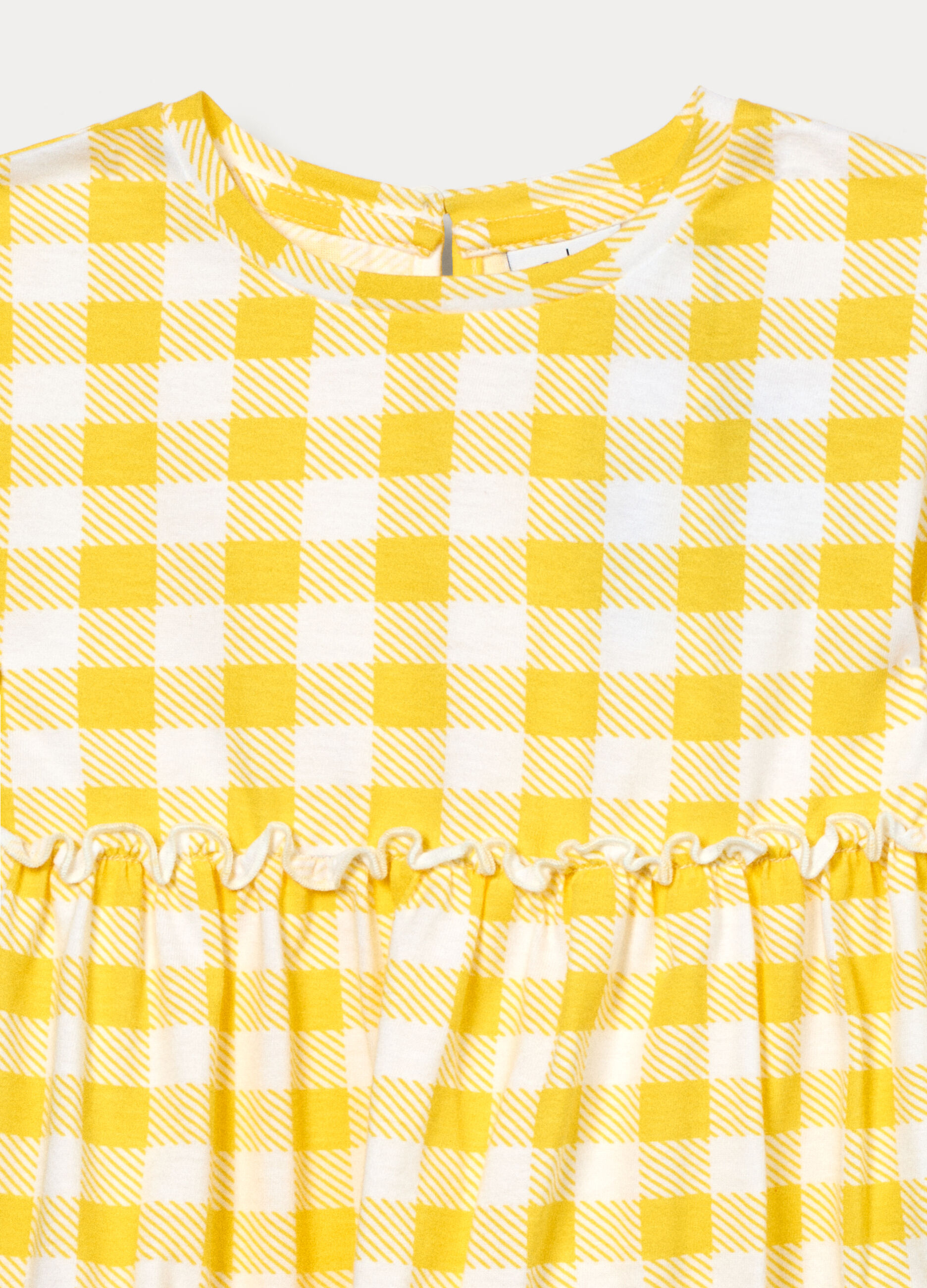 Vestito corto a balze in jersey di puro cotone bimba_2