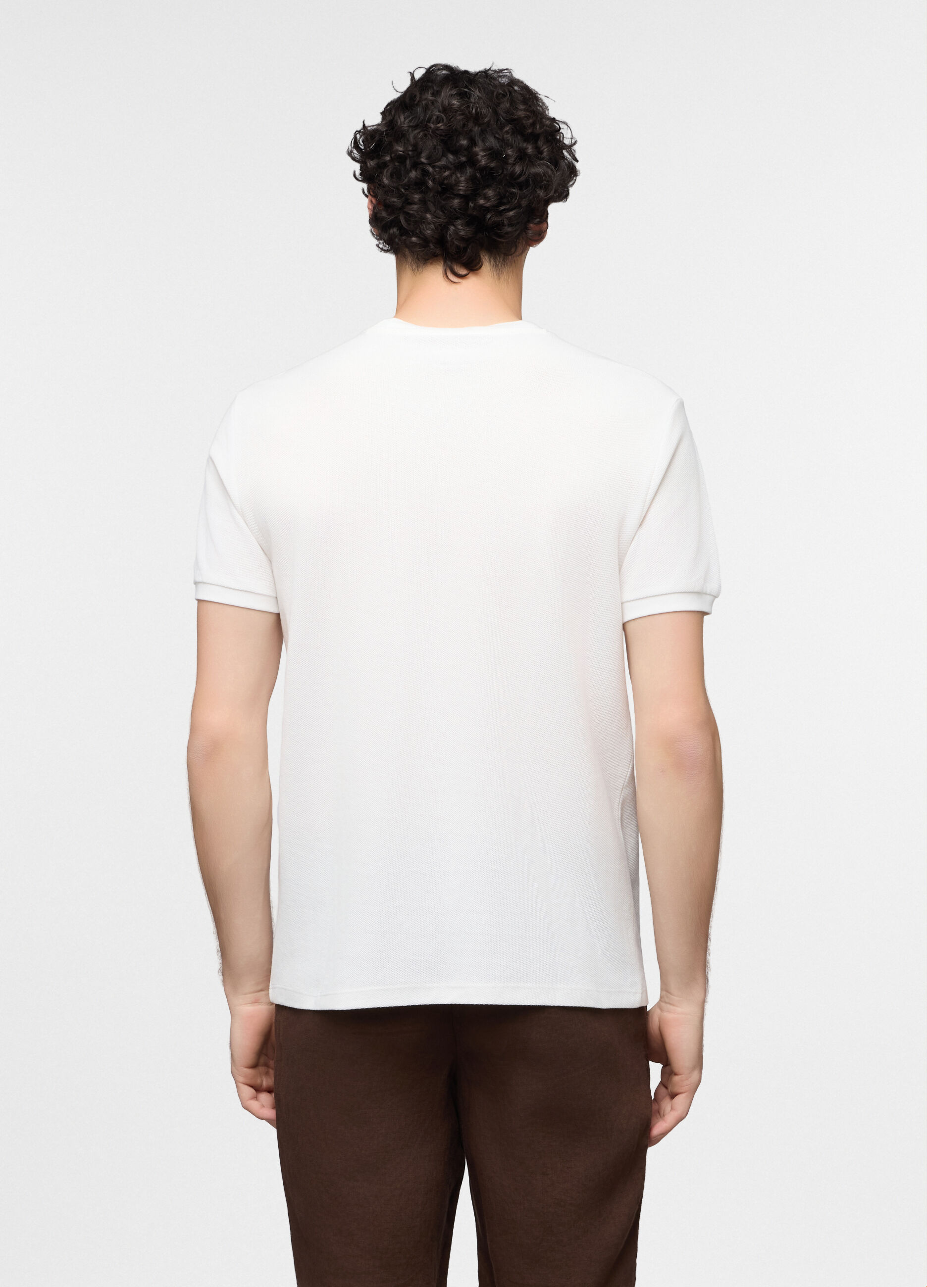T-shirt in piquet di cotone uomo