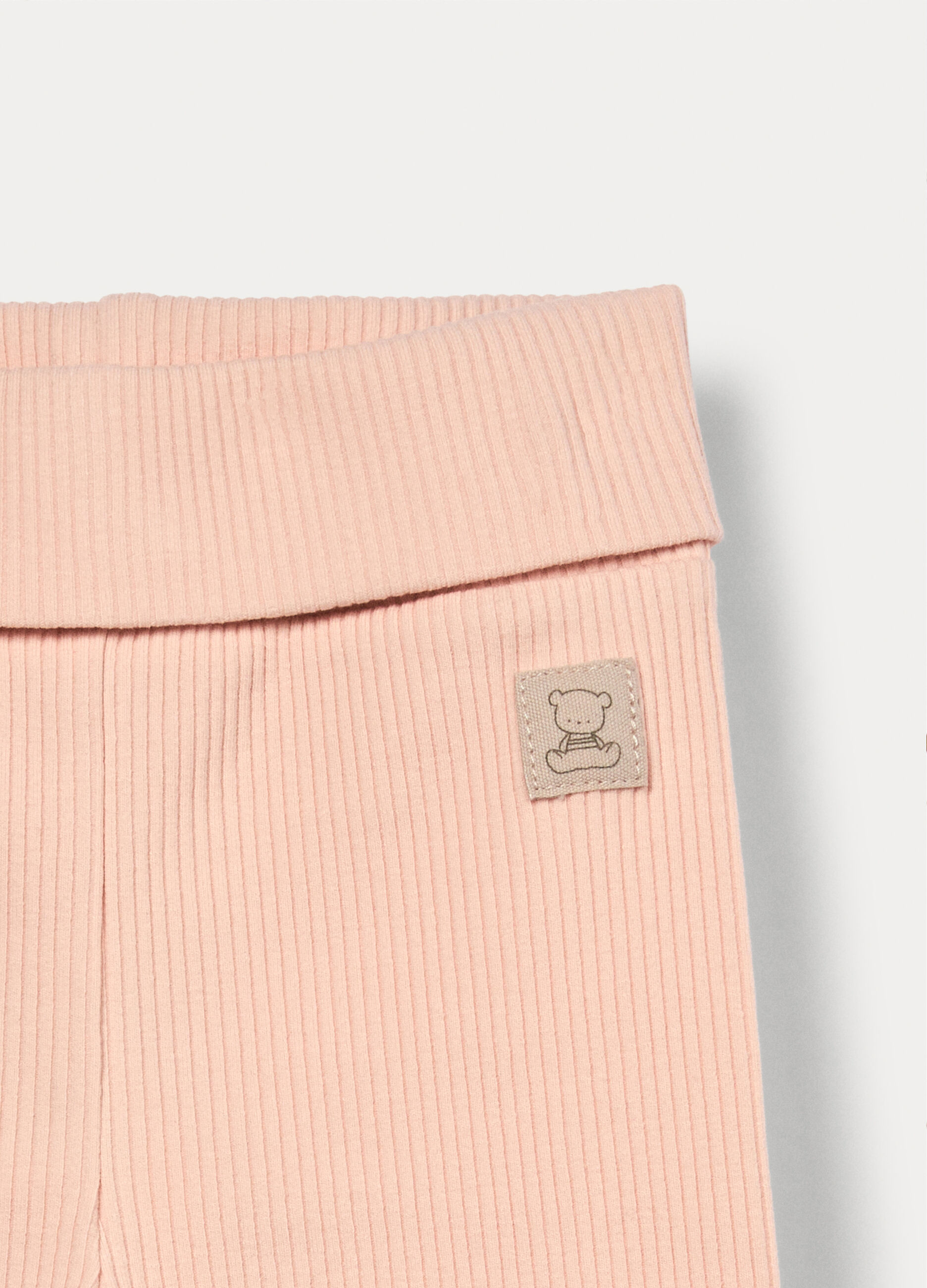 Pack 2 leggings in costina di cotone stretch _2