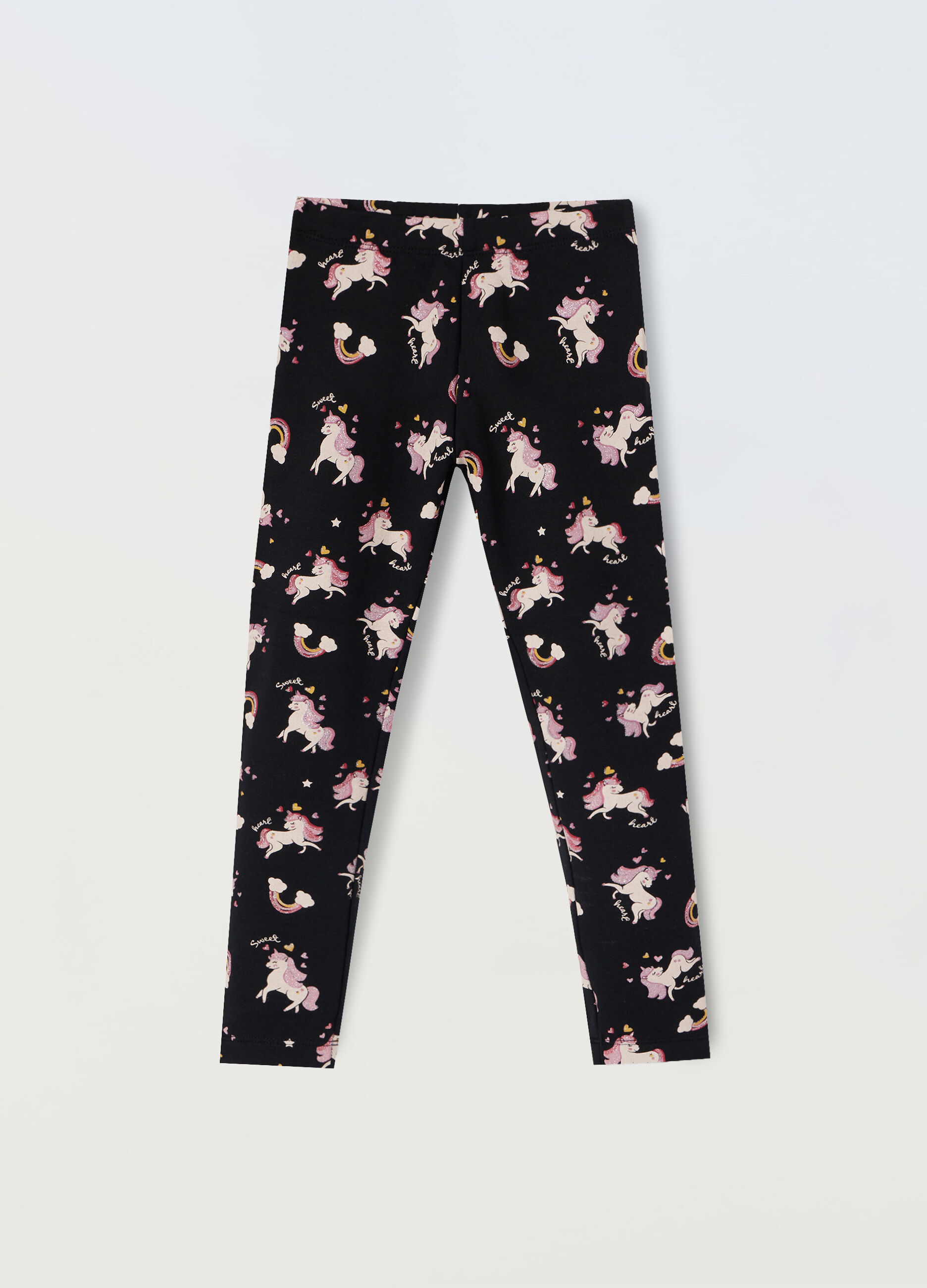 Leggings in cotone stretch bambina_0