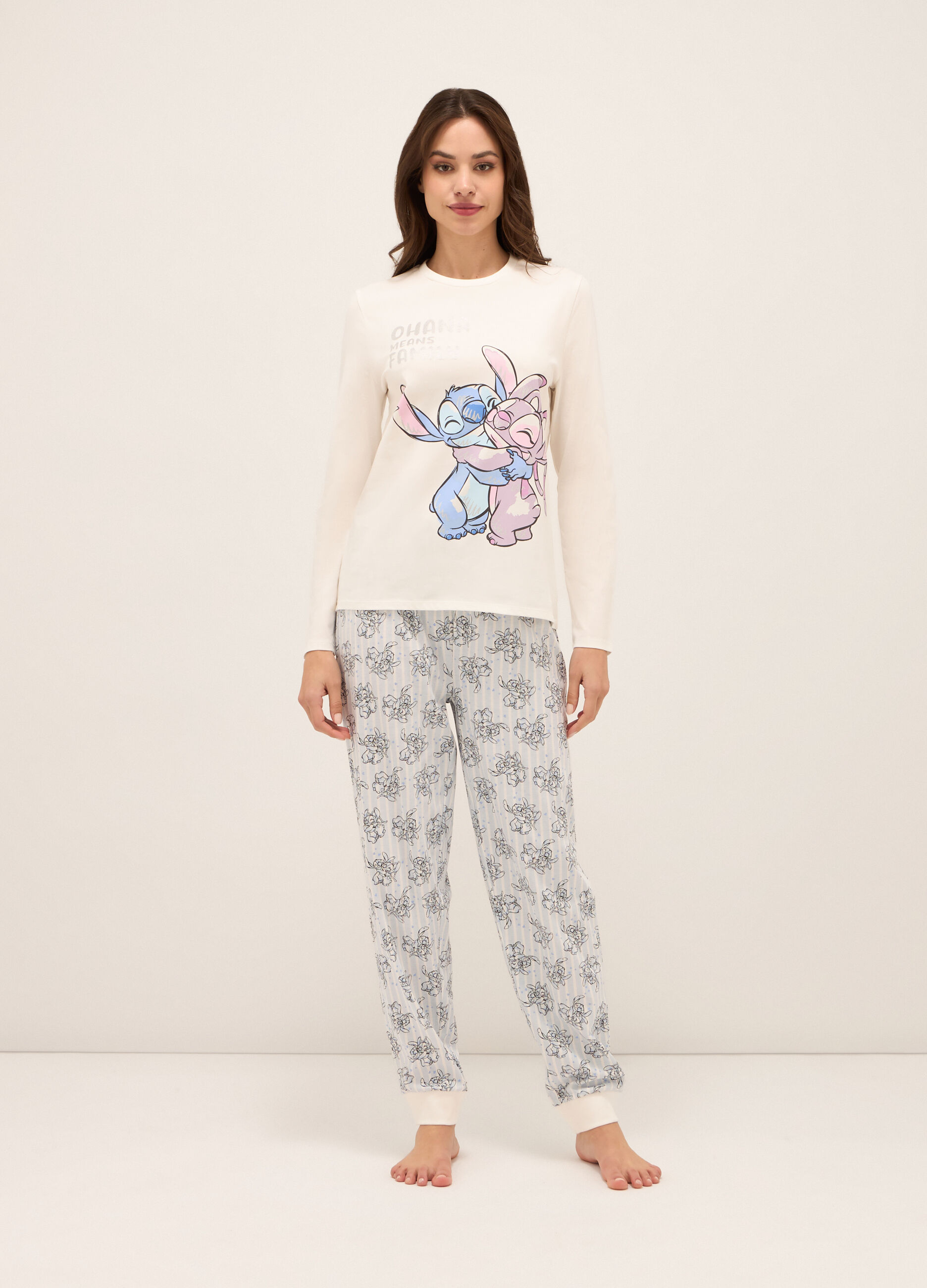 Set pigiama in jersey di puro cotone donna_0