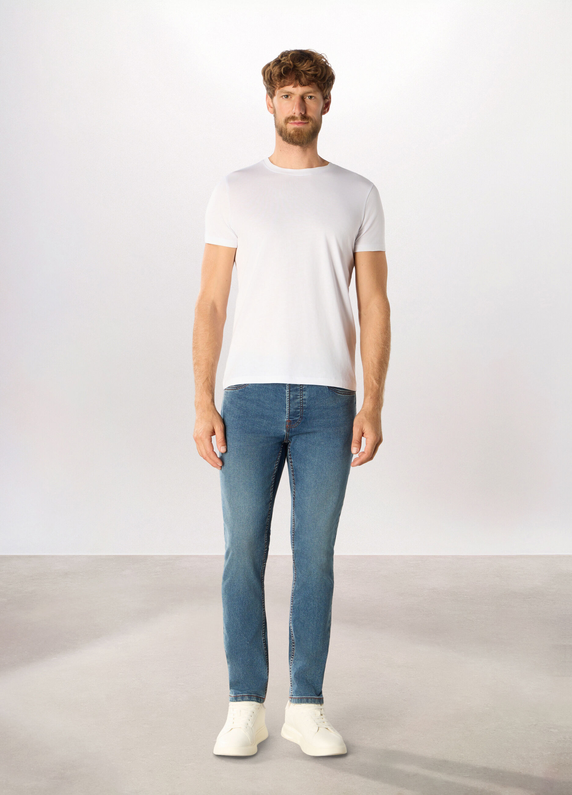 Jeans skinny fit in denim stretch uomo