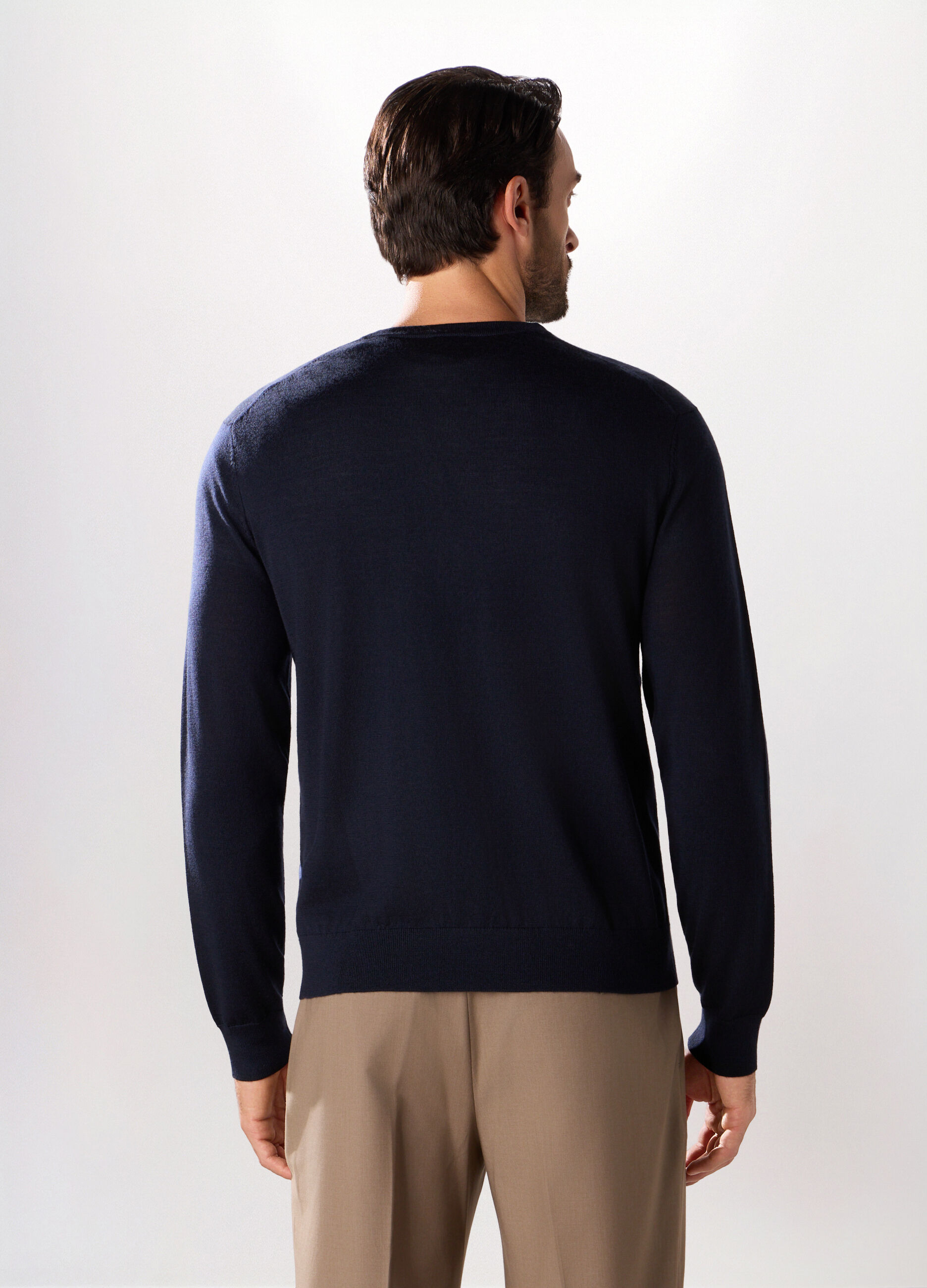 Cardigan in maglia di lana merino uomo_1