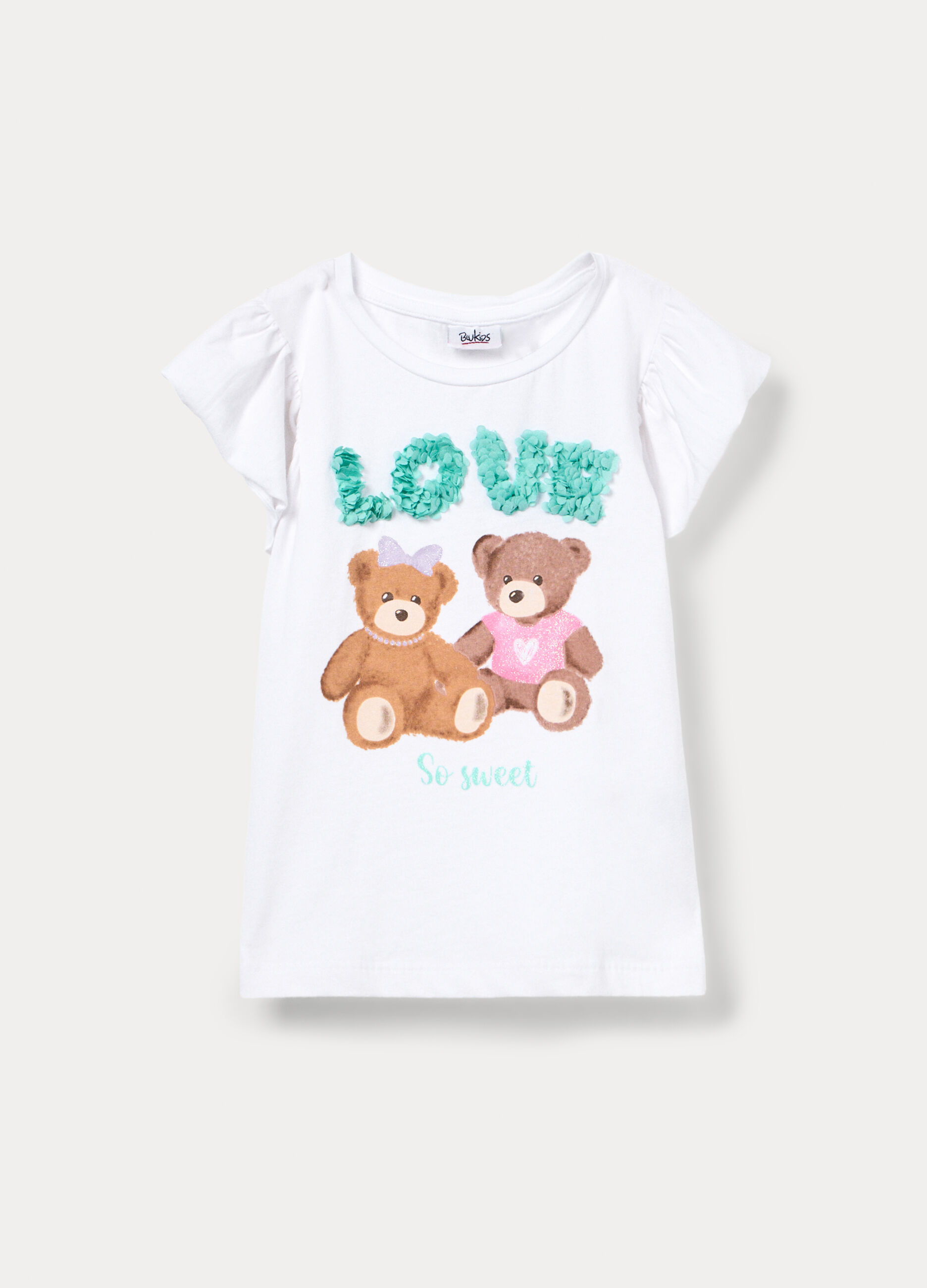T-shirt girocollo in jersey di cotone stretch bambina_0